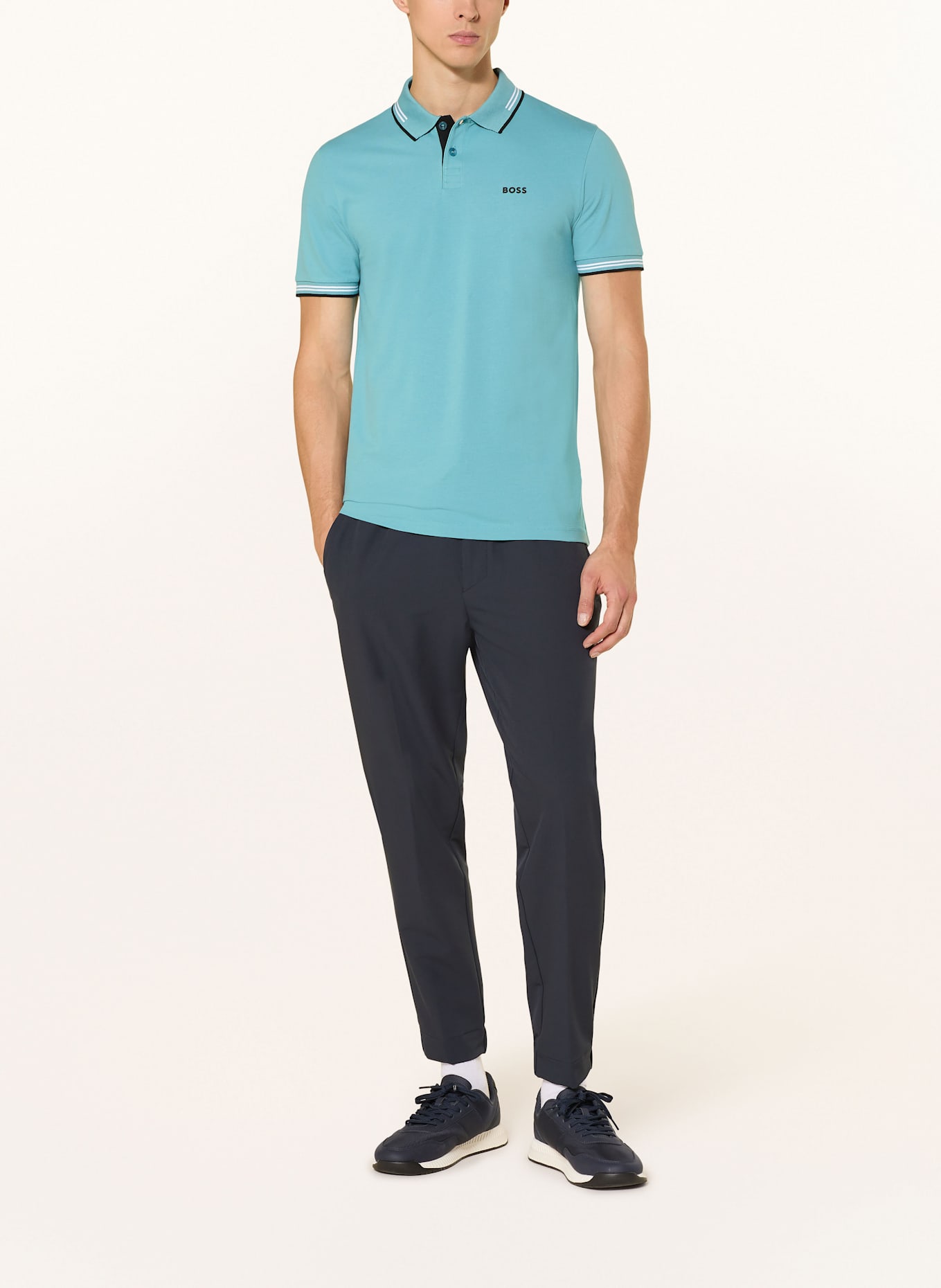 BOSS Piqué-Poloshirt PAUL Slim Fit: TÜRKIS