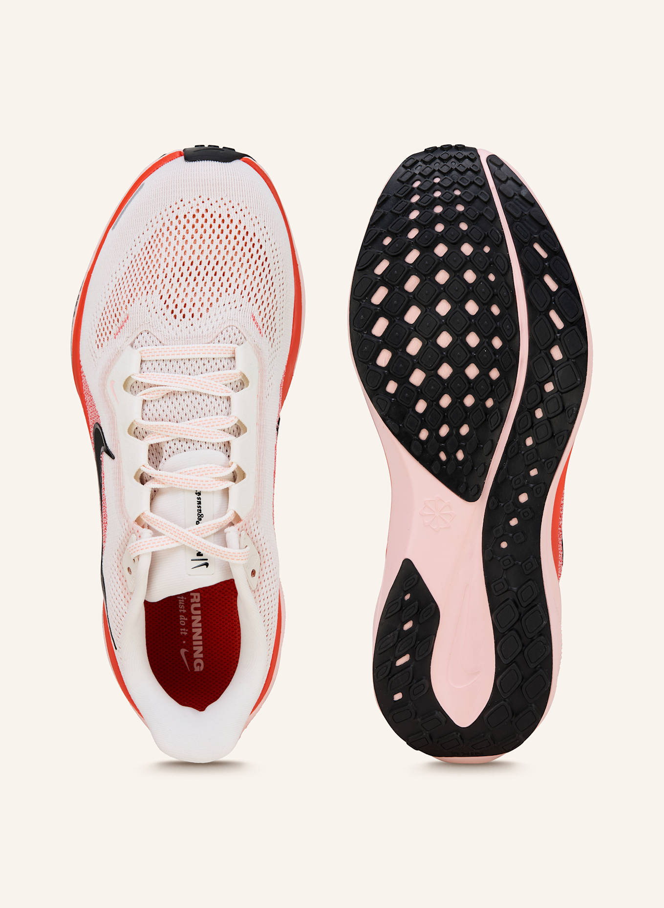 Nike Laufschuhe PEGASUS 41: ECRU/ ROT/ SCHWARZ