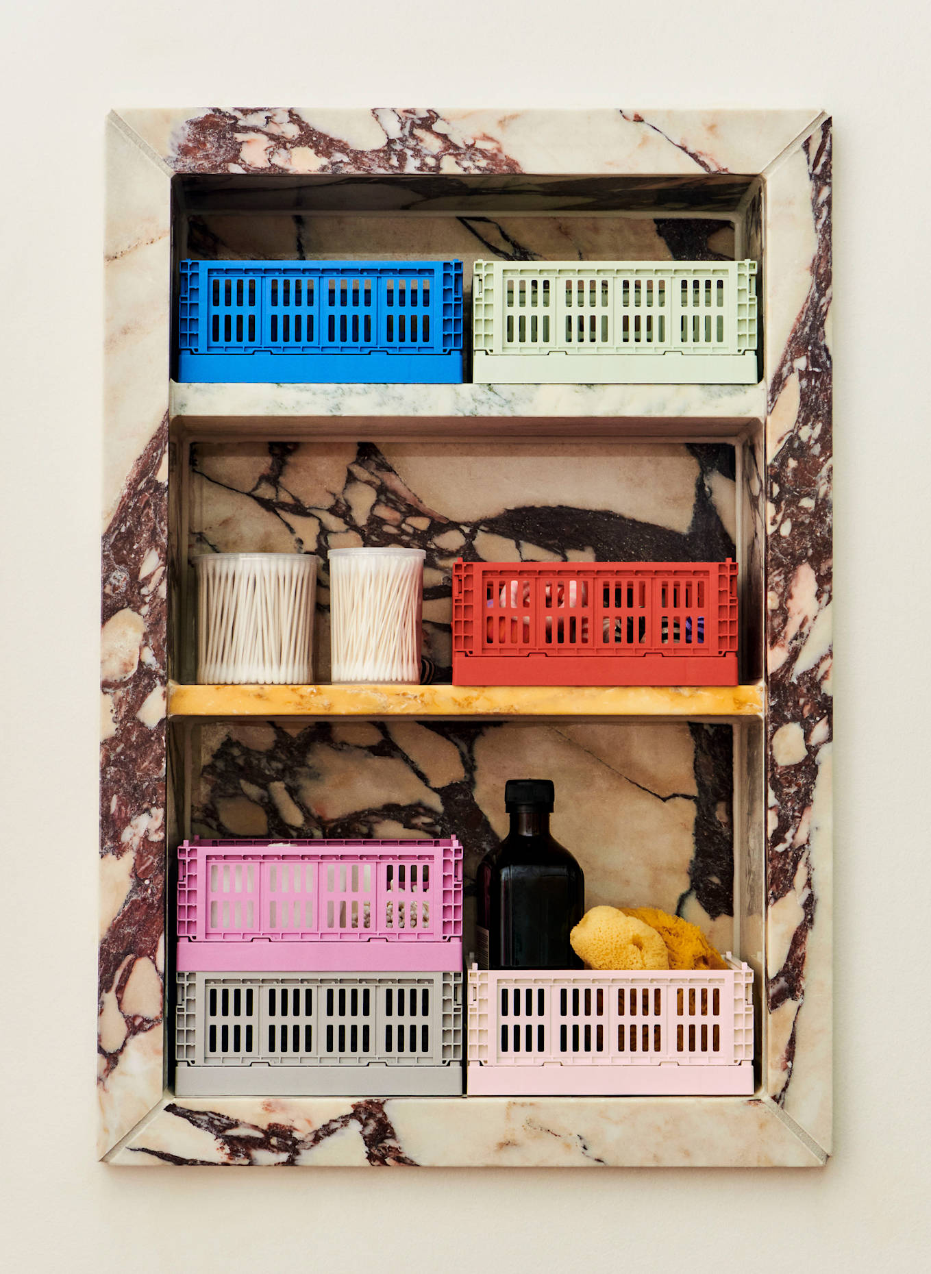 HAY 2er-Set Klappboxen COLOUR CRATE MINI: ROSA