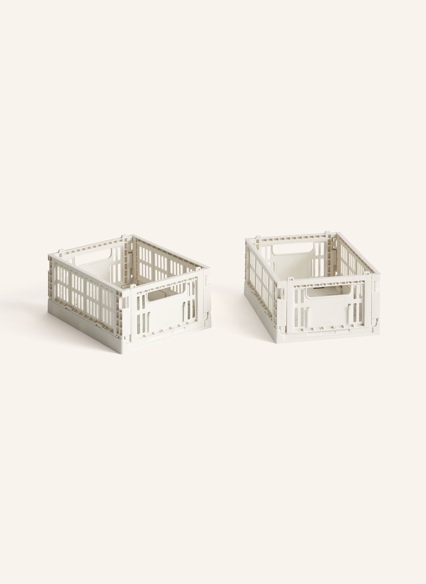 HAY 2er-Set Klappboxen COLOUR CRATE MINI: WEISS
