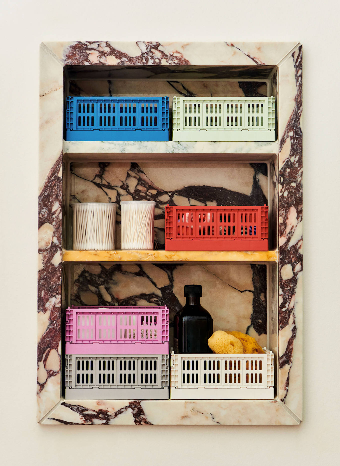 HAY 2er-Set Klappboxen COLOUR CRATE MINI: BLAU