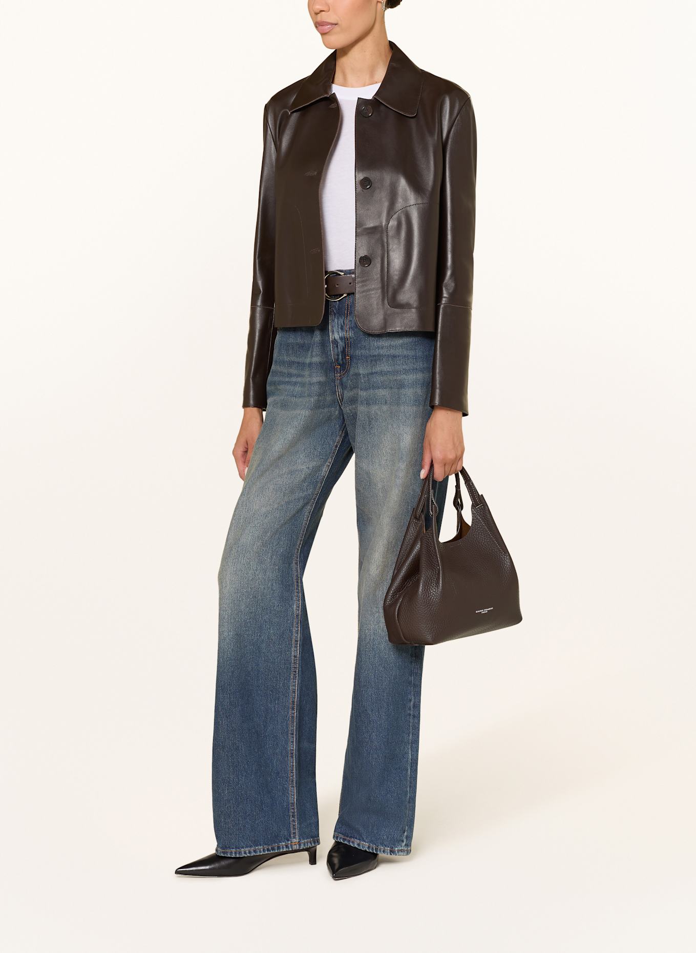 GIANNI CHIARINI Torebka DUA MEDIUM z saszetką: BRĄZOWY