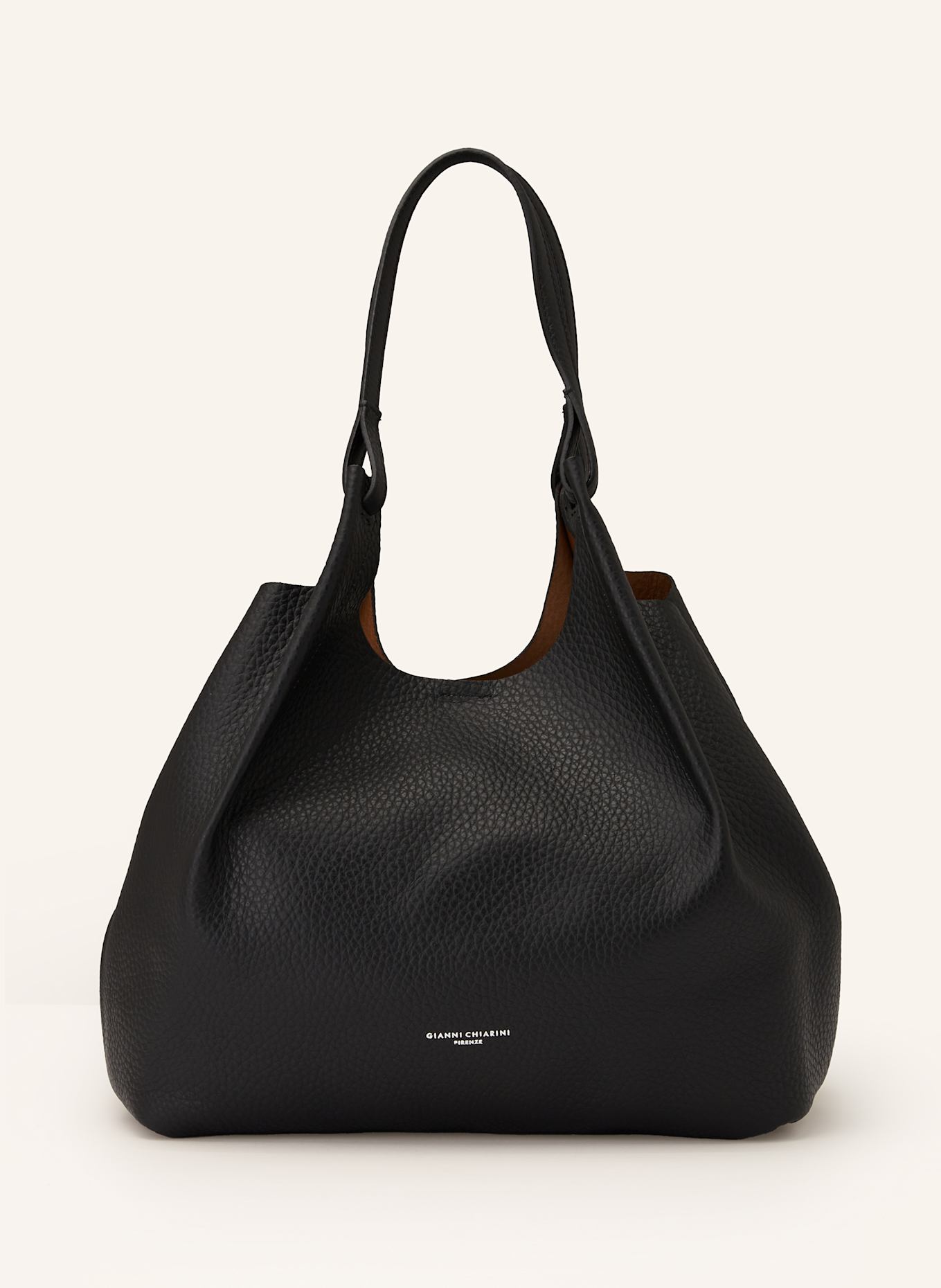 GIANNI CHIARINI Hobo-Bag DUA XL mit Pouch: SCHWARZ
