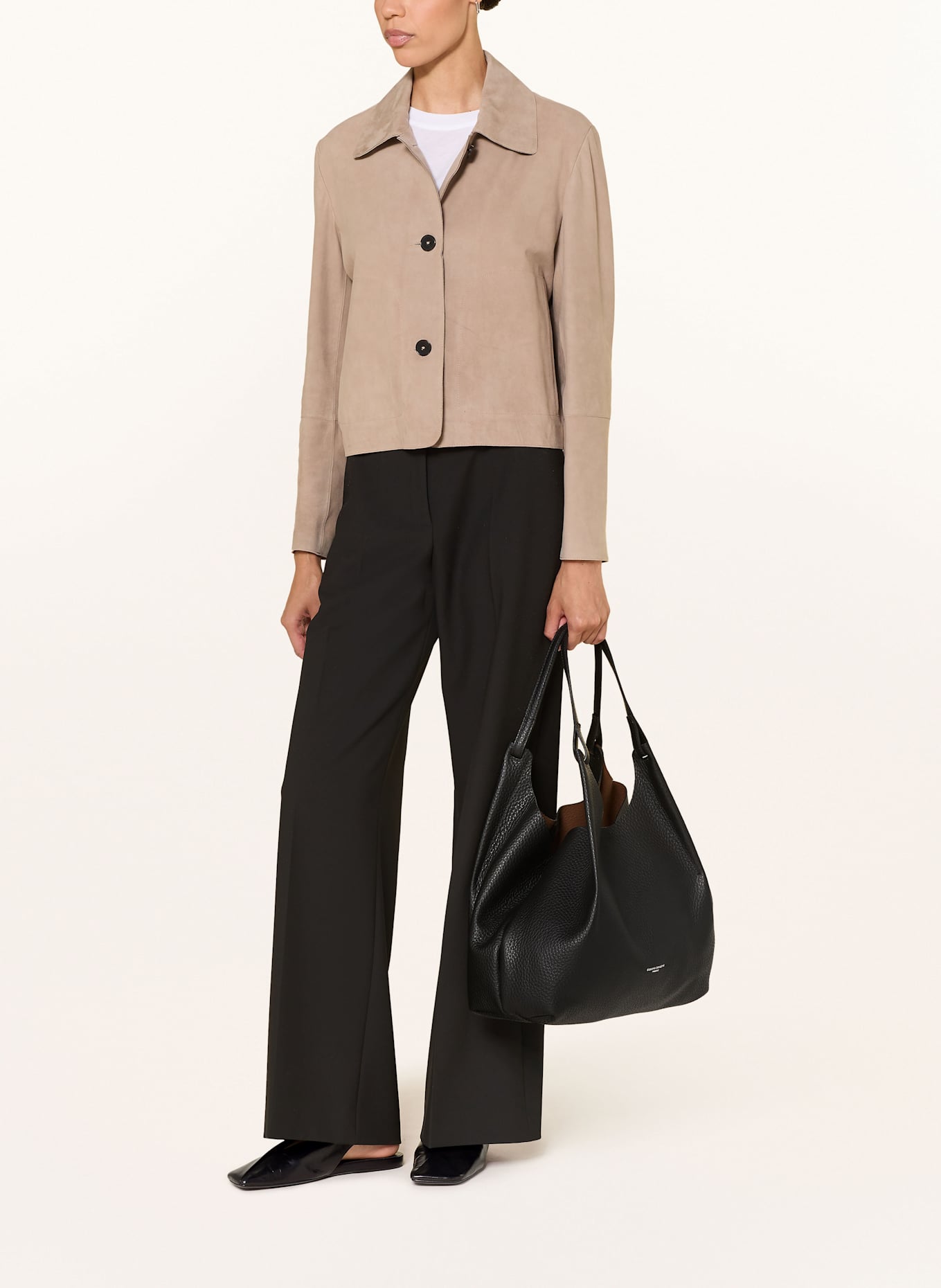 GIANNI CHIARINI Hobo-Bag DUA XL mit Pouch: SCHWARZ