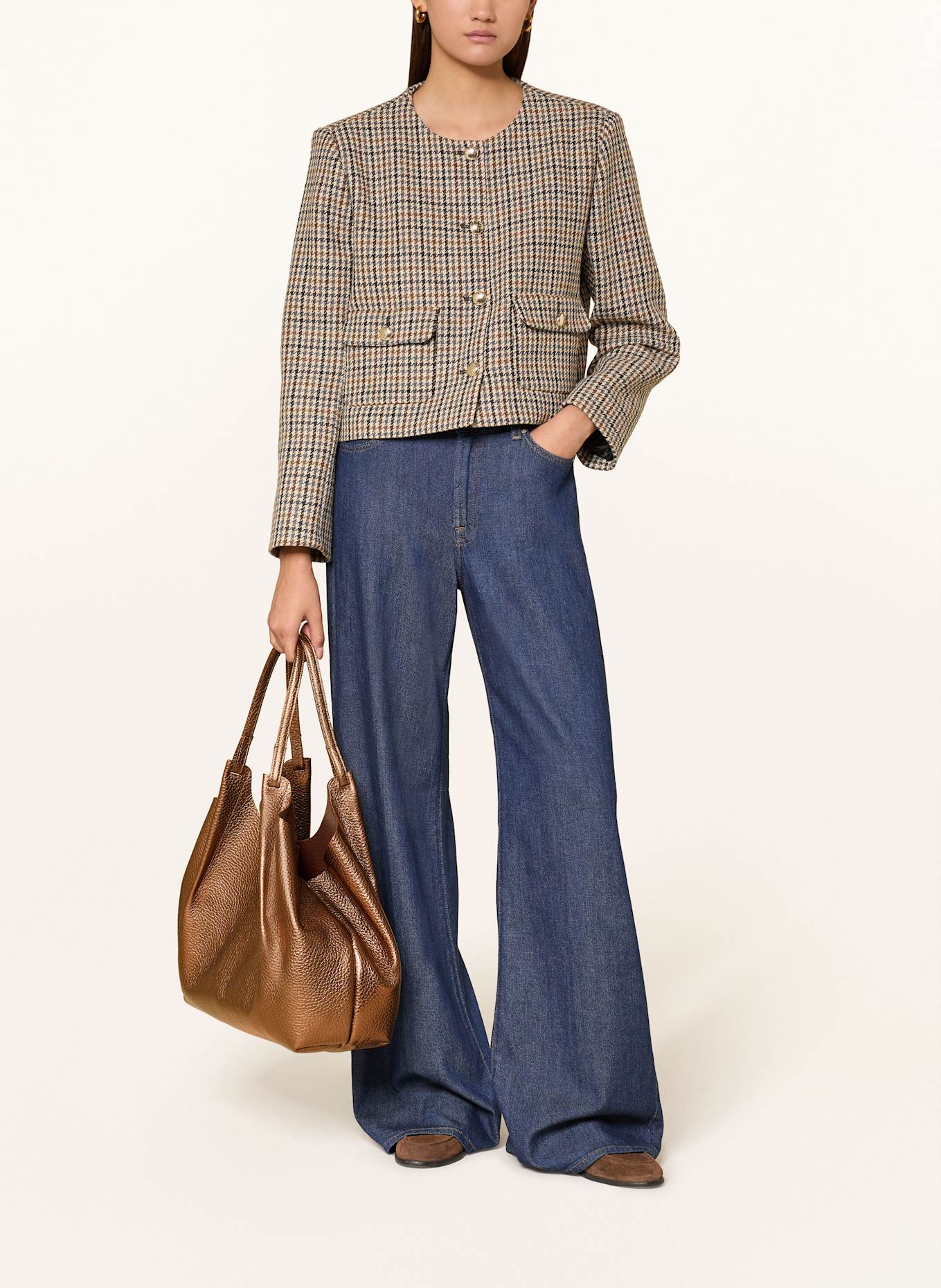 GIANNI CHIARINI Beuteltasche DUA XL mit Pouch: COGNAC