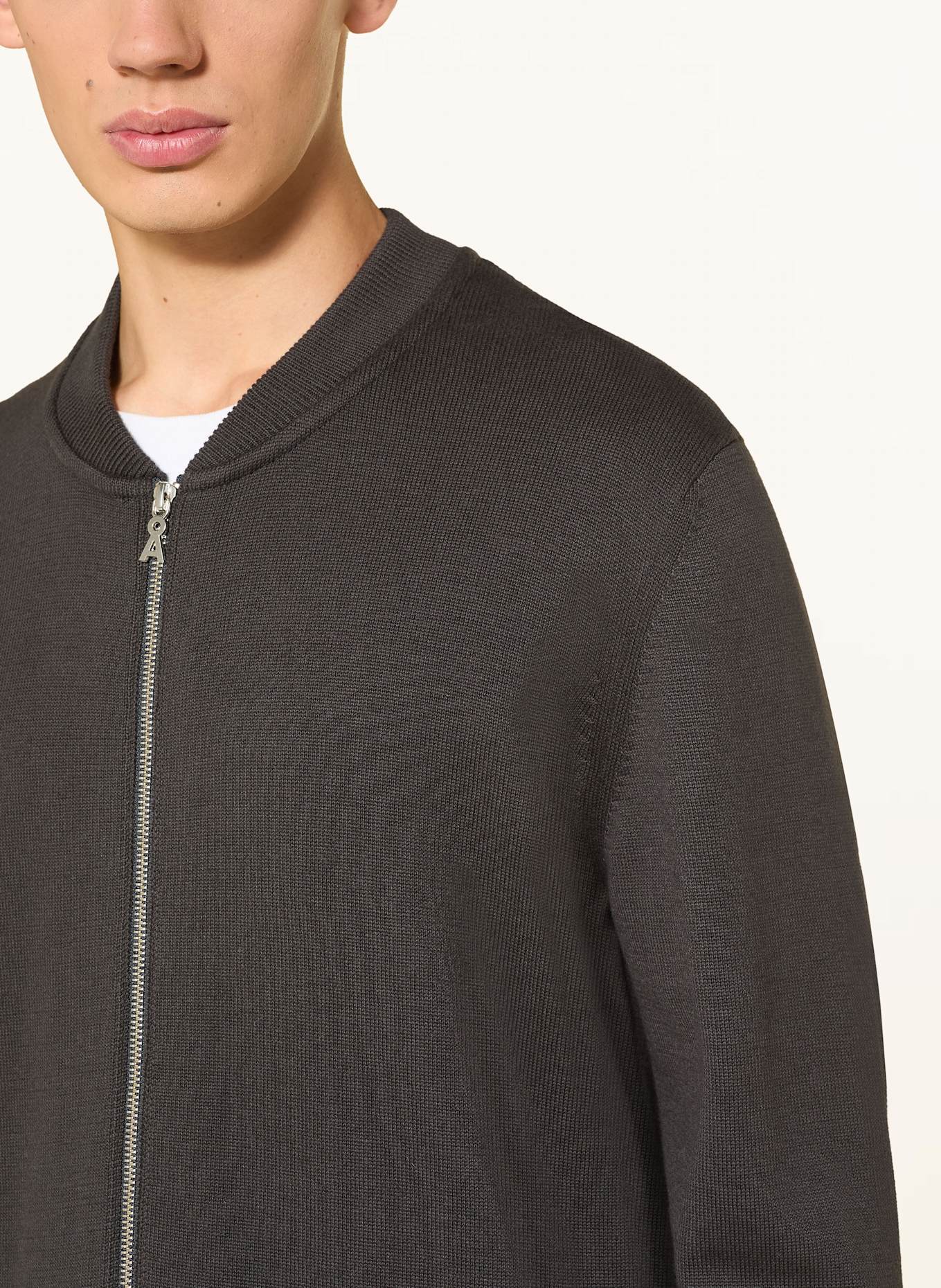 ARMEDANGELS Strickjacke AGAAMO: DUNKELGRAU