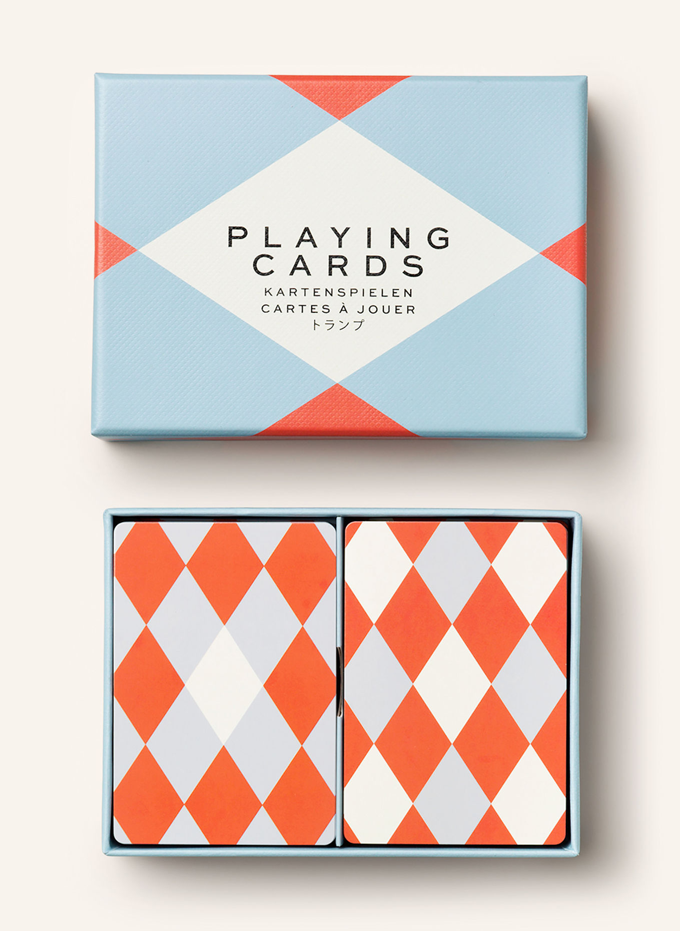 PRINTWORKS Card game set PLAYING CARDS: LIGHT BLUE / LIGHT RED