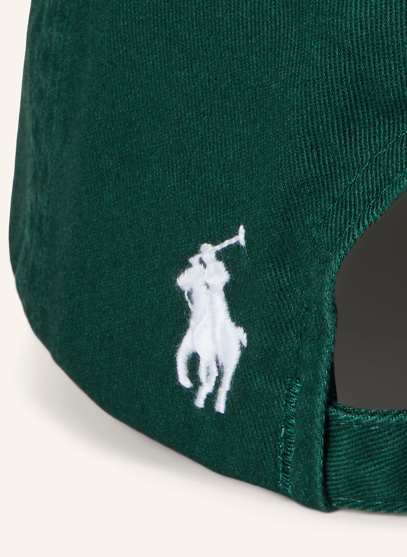 POLO RALPH LAUREN Cap: DUNKELGRÜN/ WEISS