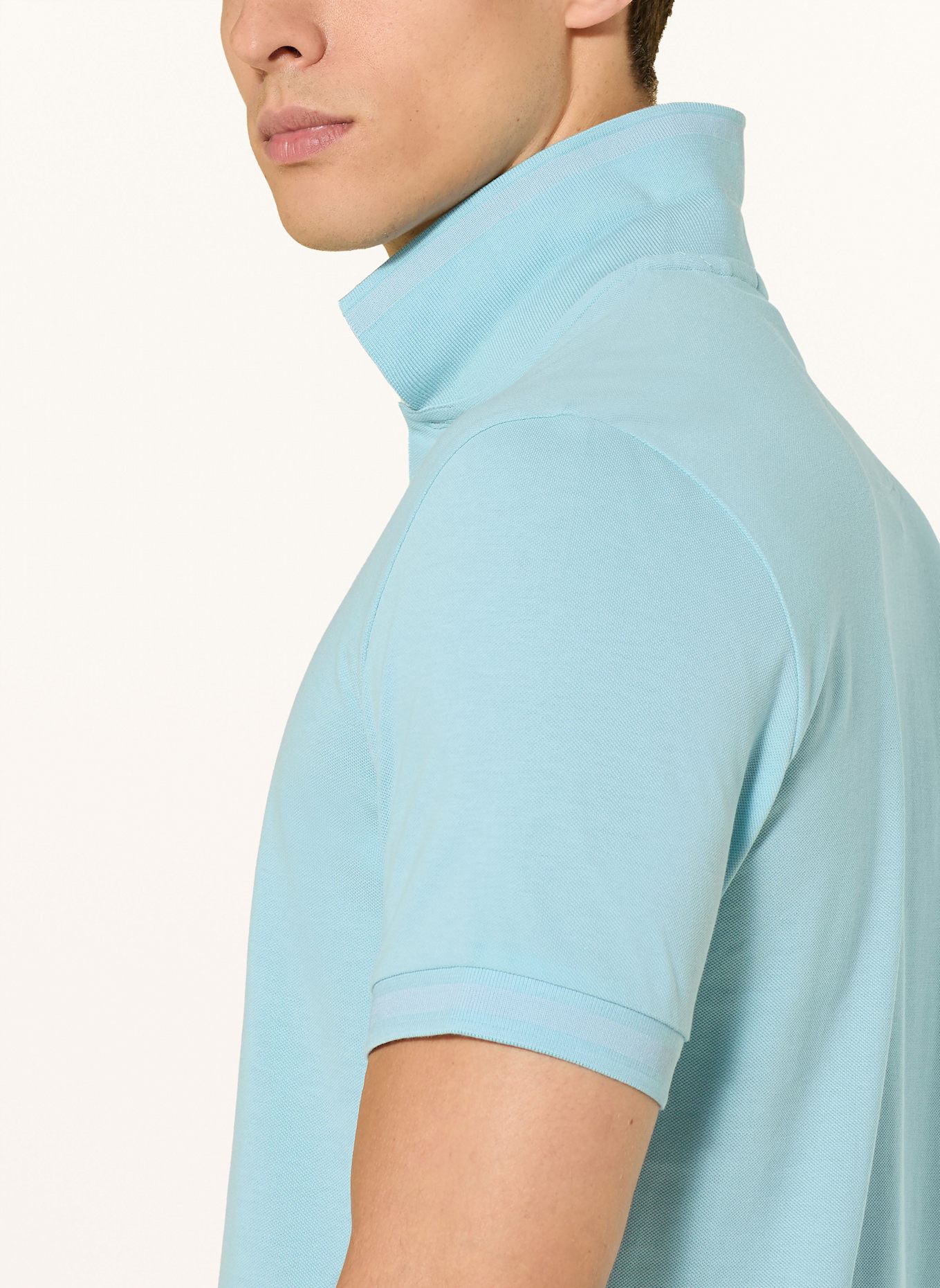 BOSS Piqué-Poloshirt PIO Regular Fit: HELLBLAU