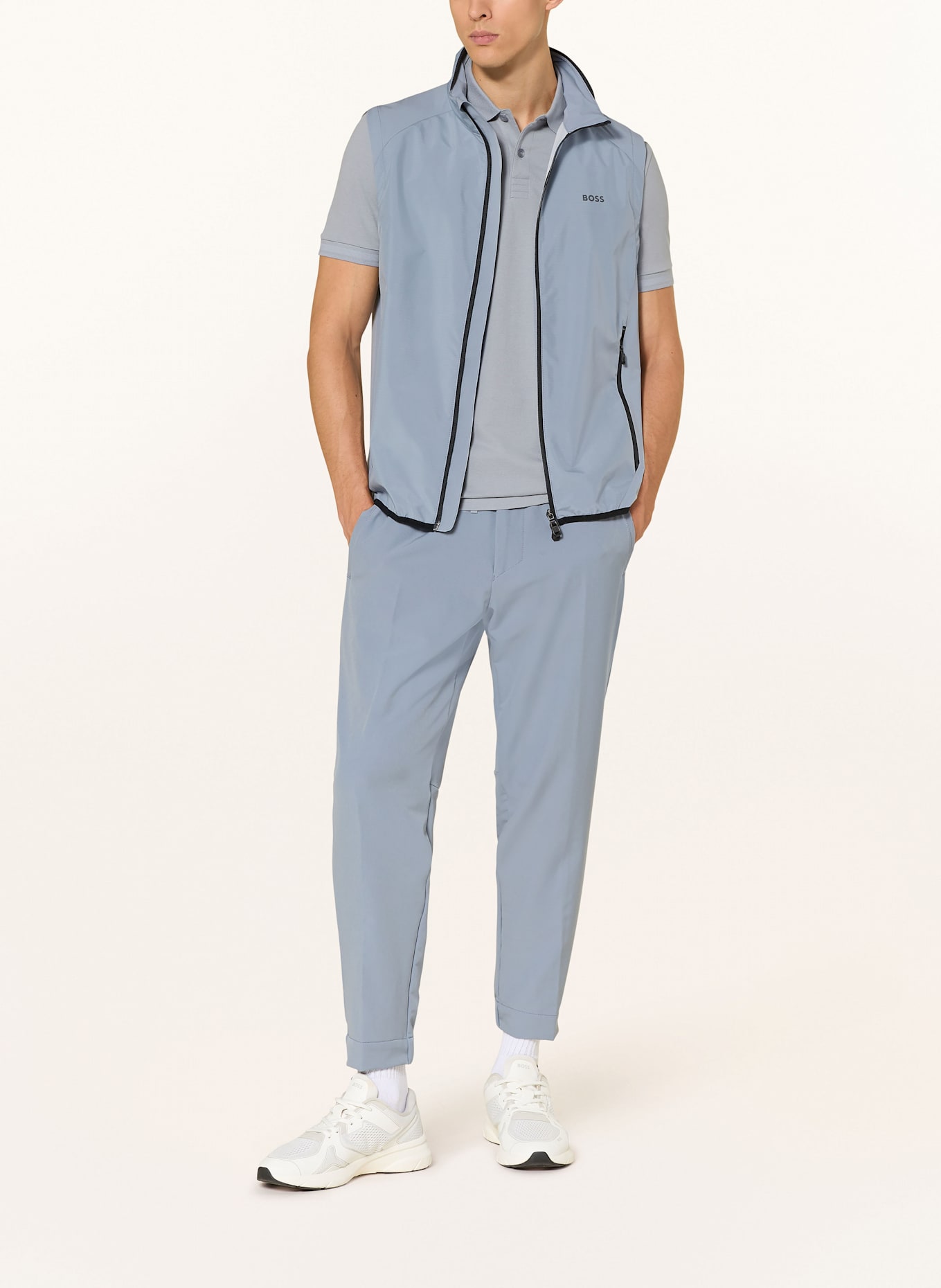 BOSS Chino FLEX Tapered Fit: BLAUGRAU