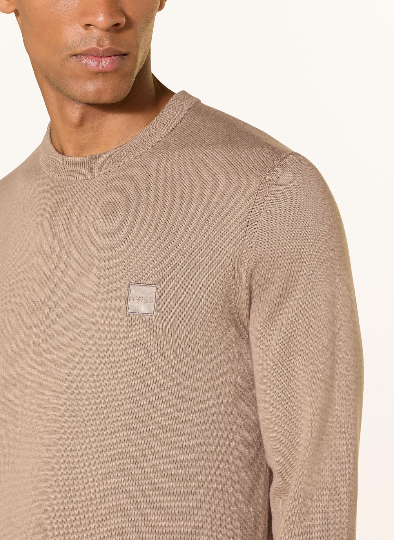 BOSS Pullover KANOVANO: HELLBRAUN