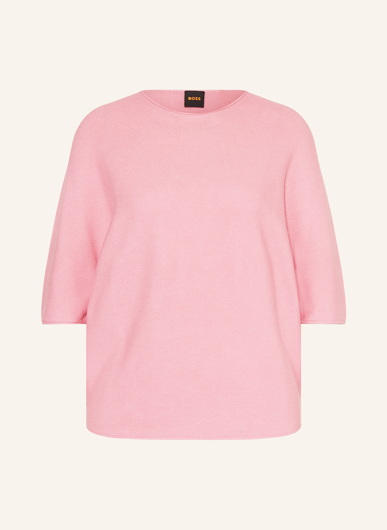 BOSS Pullover FLAMBERS mit 3/4-Arm: ROSA