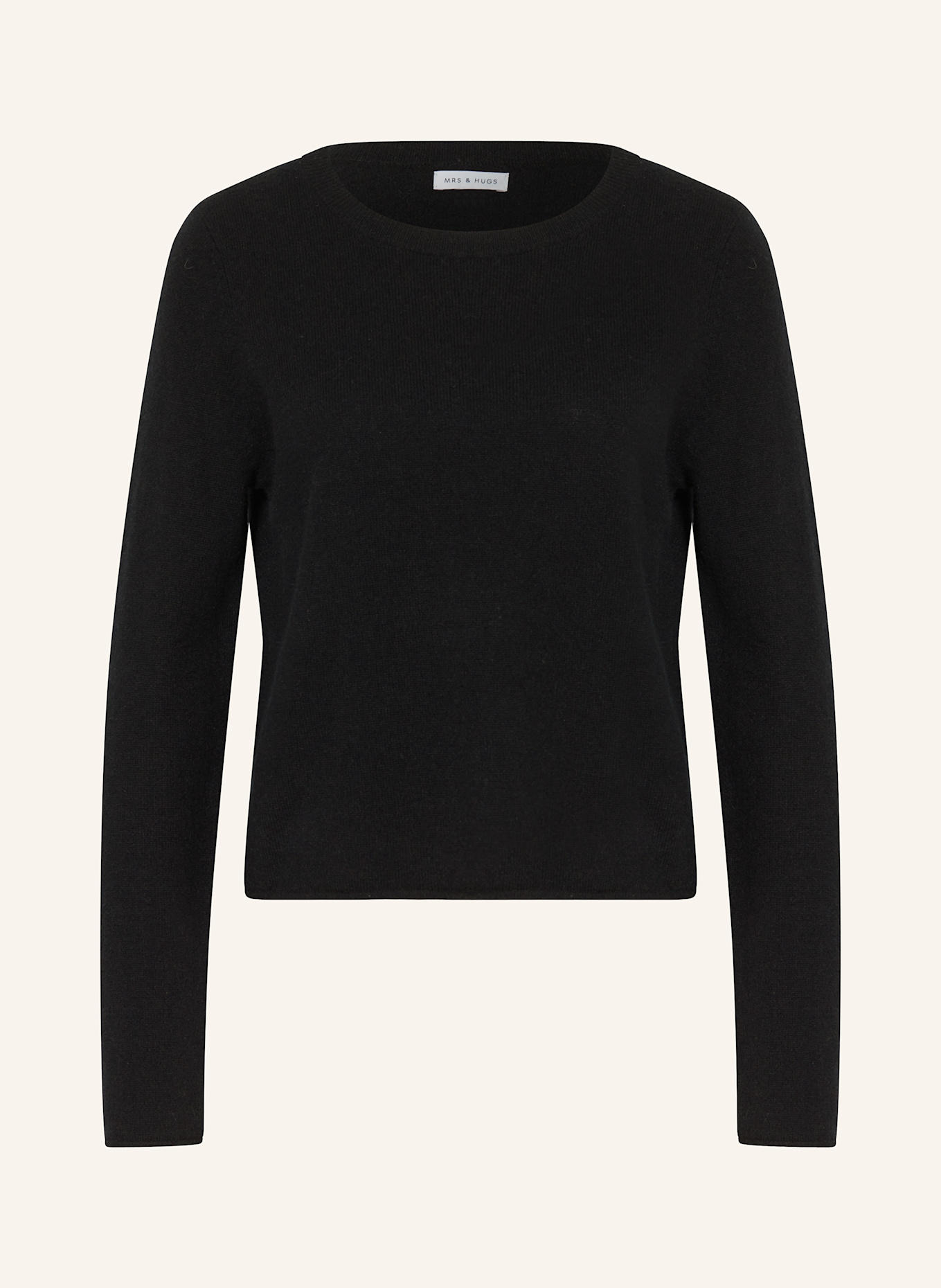 MRS & HUGS Cashmere-Pullover: SCHWARZ
