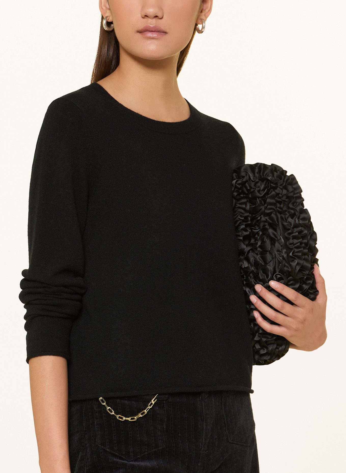 MRS & HUGS Cashmere-Pullover: SCHWARZ