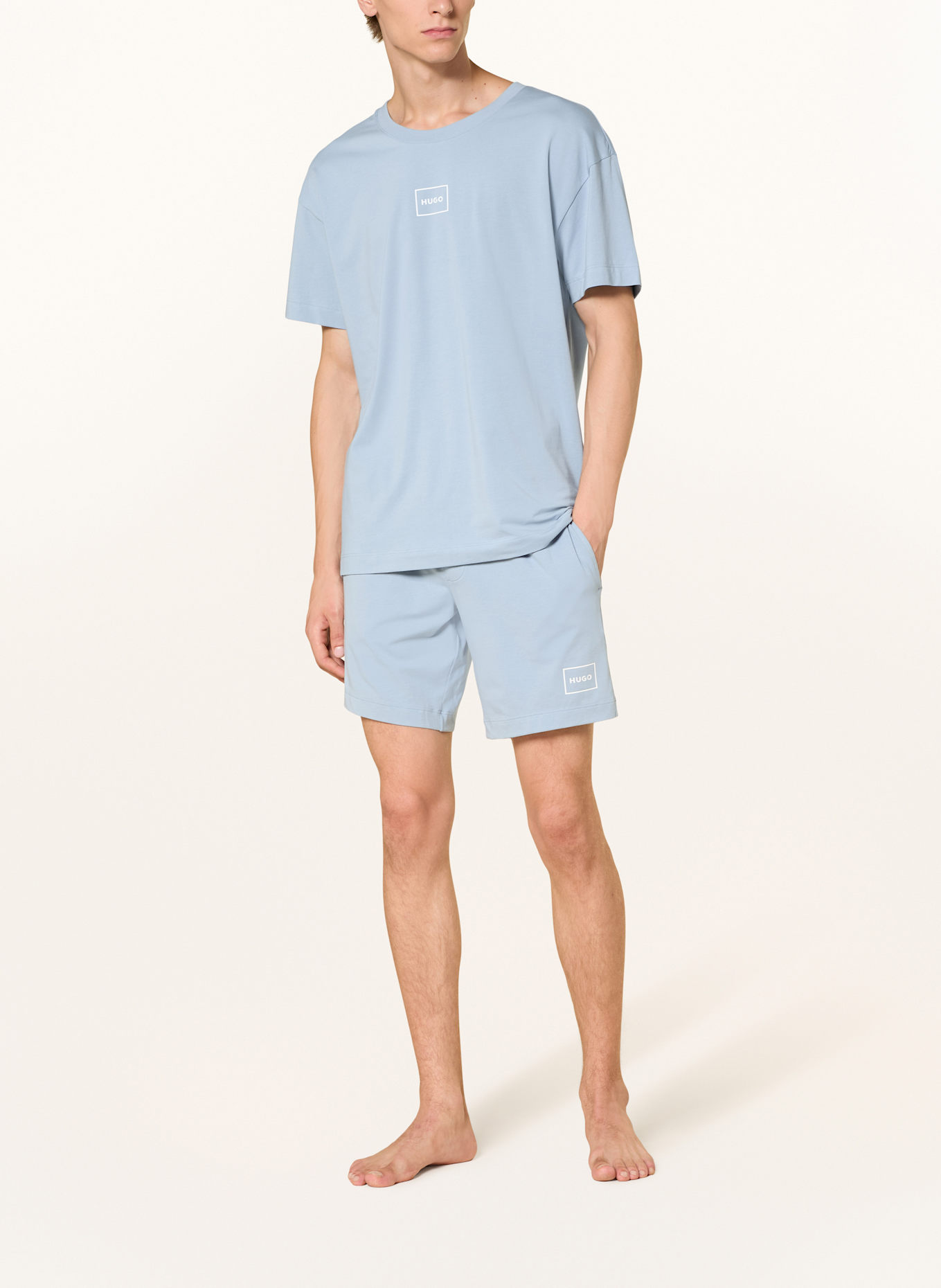 HUGO LAZE sleep shorts: BLUE GRAY