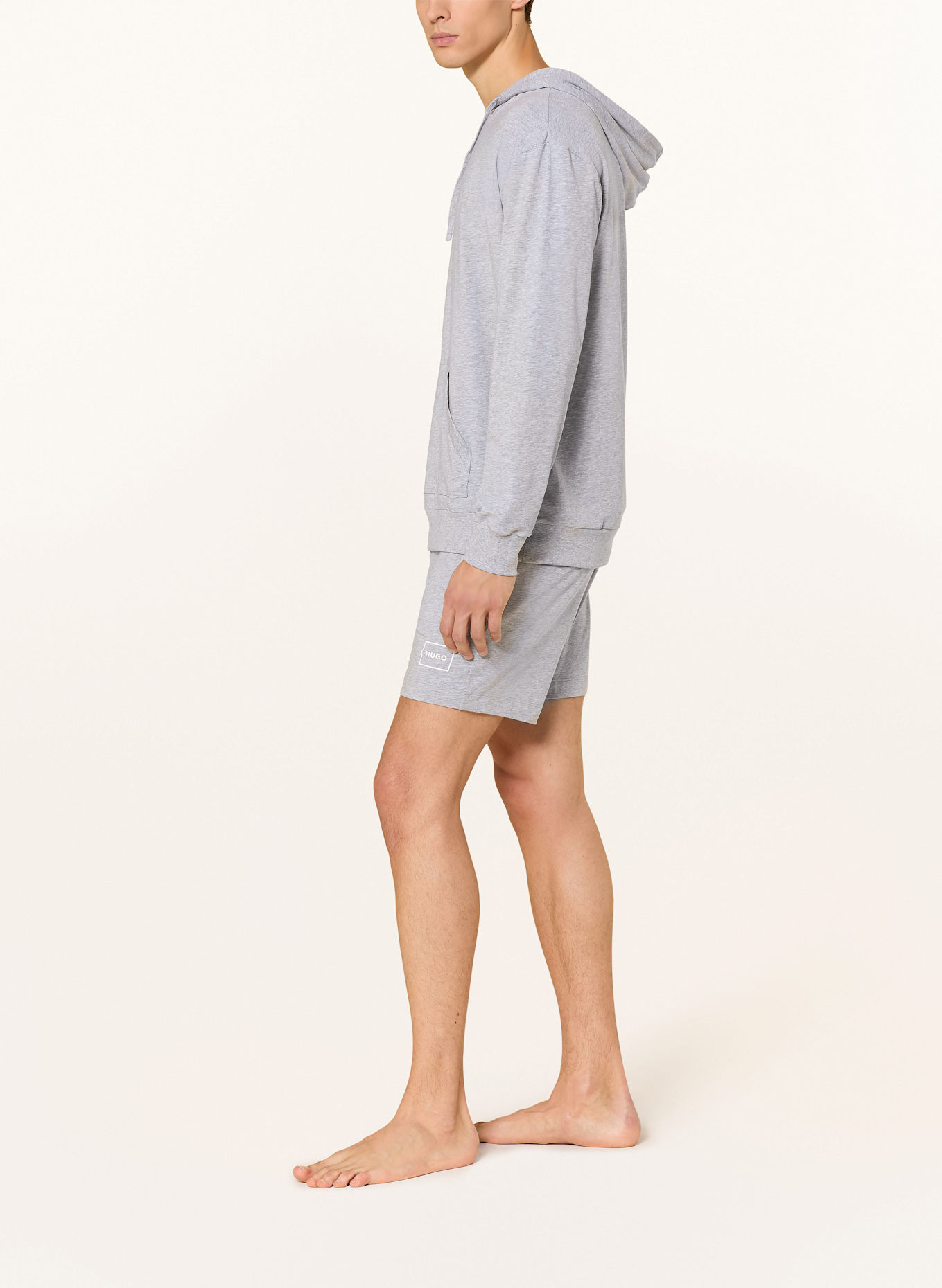 HUGO Schlafshirt LAZE: HELLGRAU