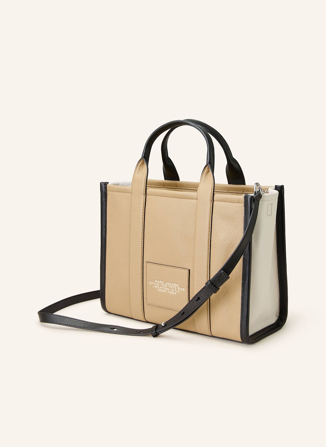 MARC JACOBS Sac cabas THE COLORBLOCK MEDIUM TOTE BAG: CHAMEAU / NOIR
