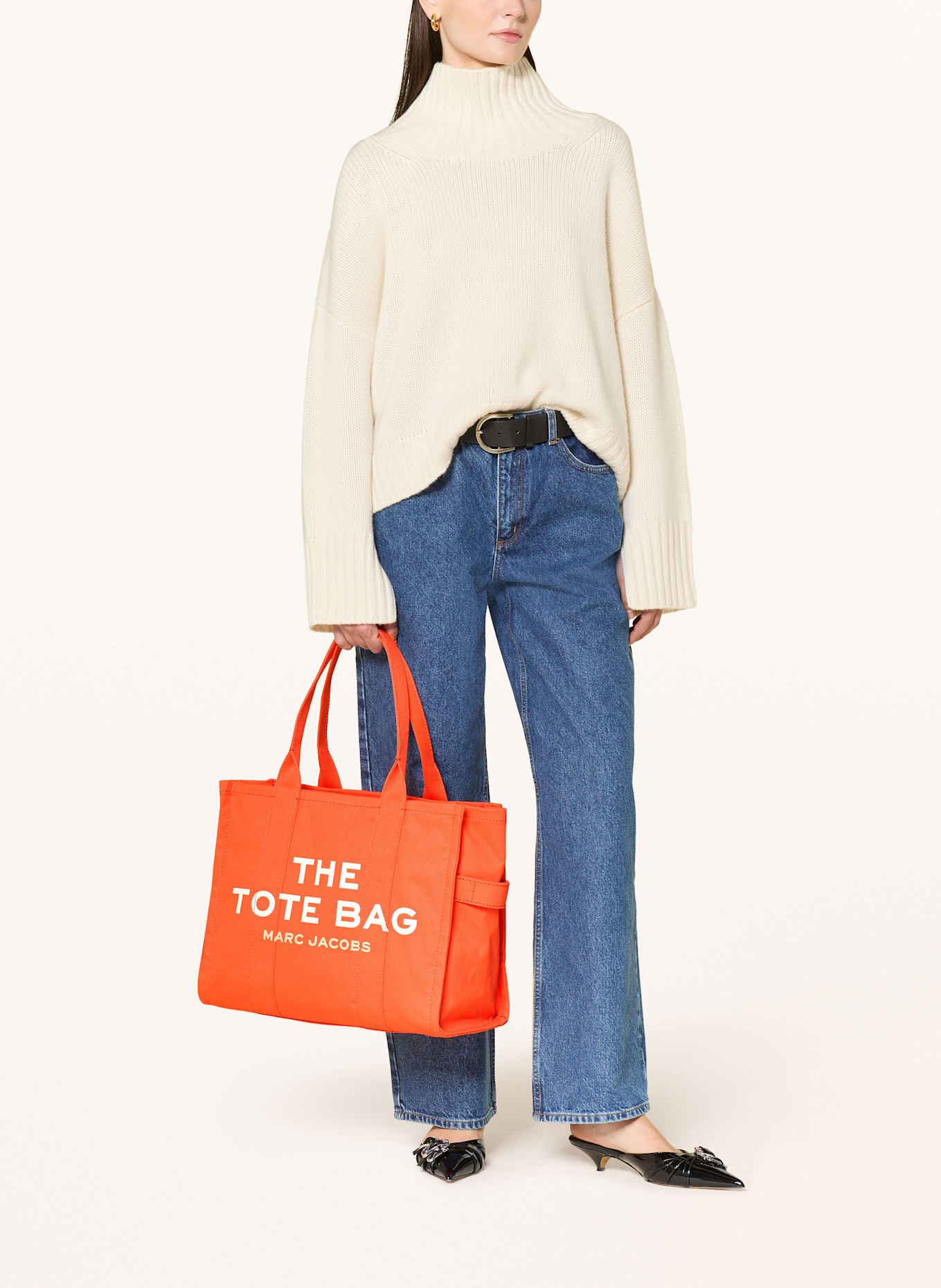 MARC JACOBS Shopper THE LARGE TOTE BAG: ORANGE