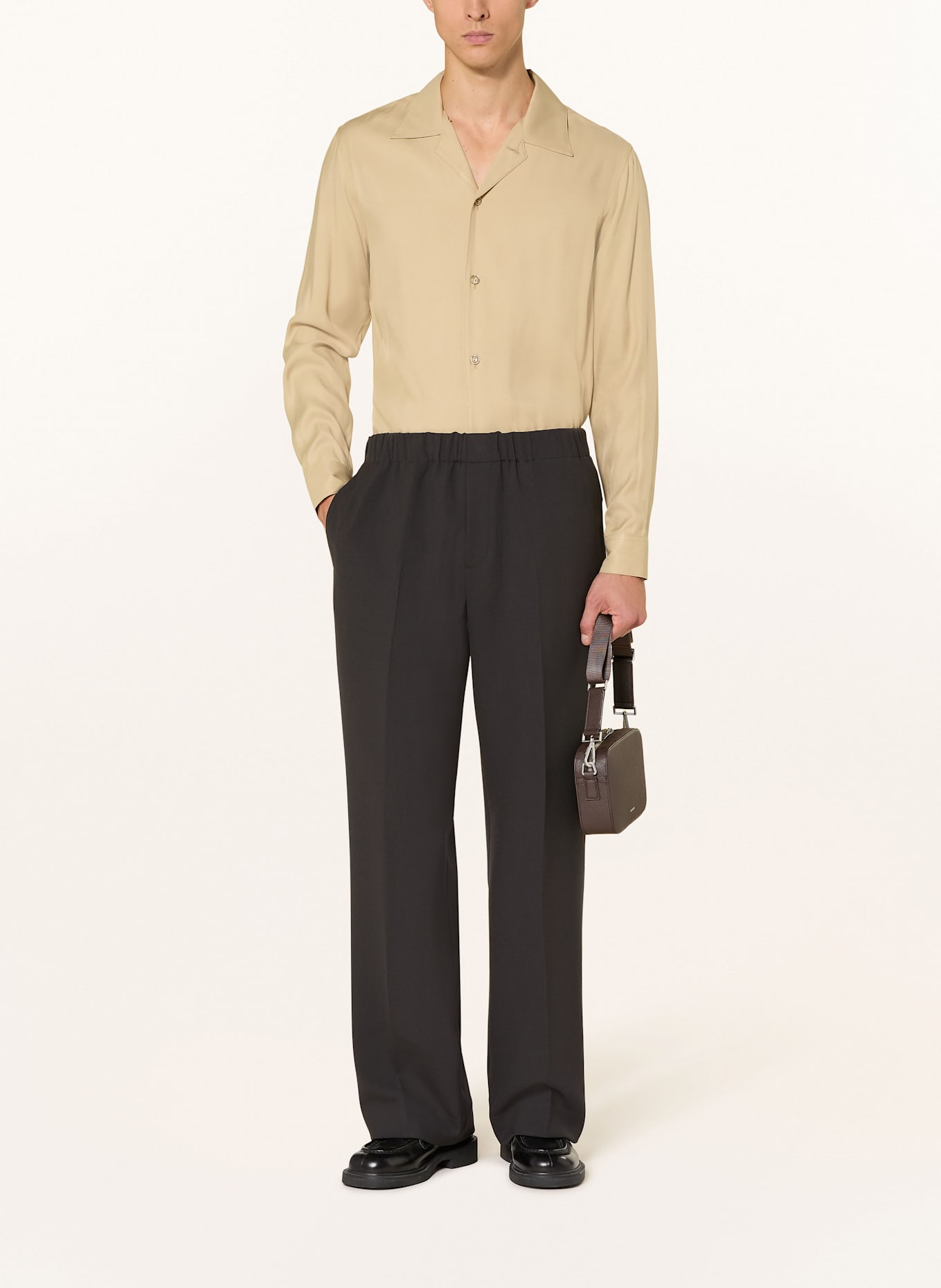 SANDRO Jerseyhose Straight Fit: DUNKELGRAU