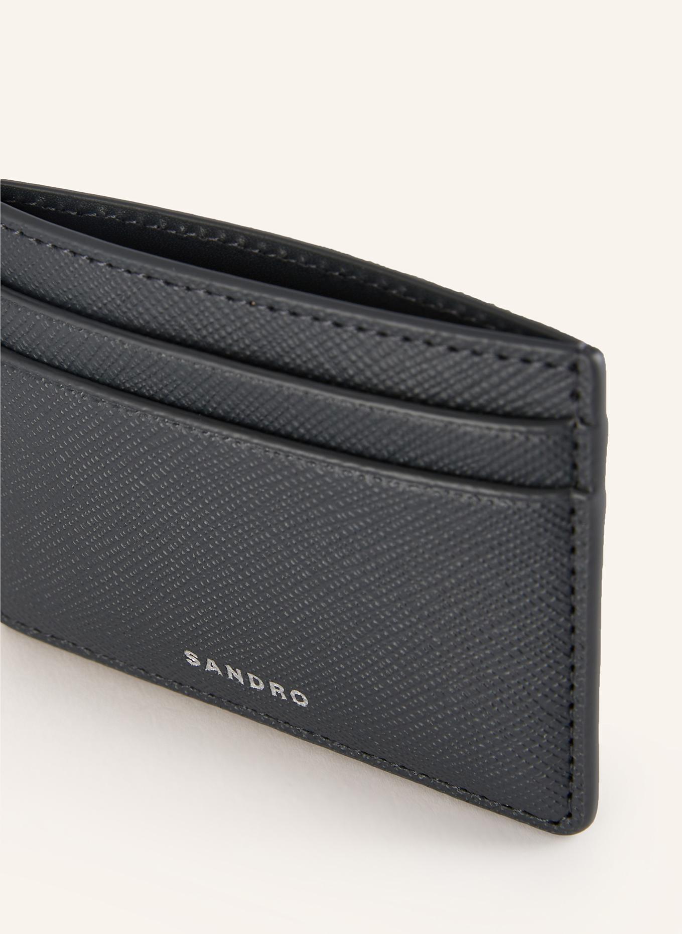 SANDRO Etui na karty ze skóry saffiano: CZIEMNOSZARY