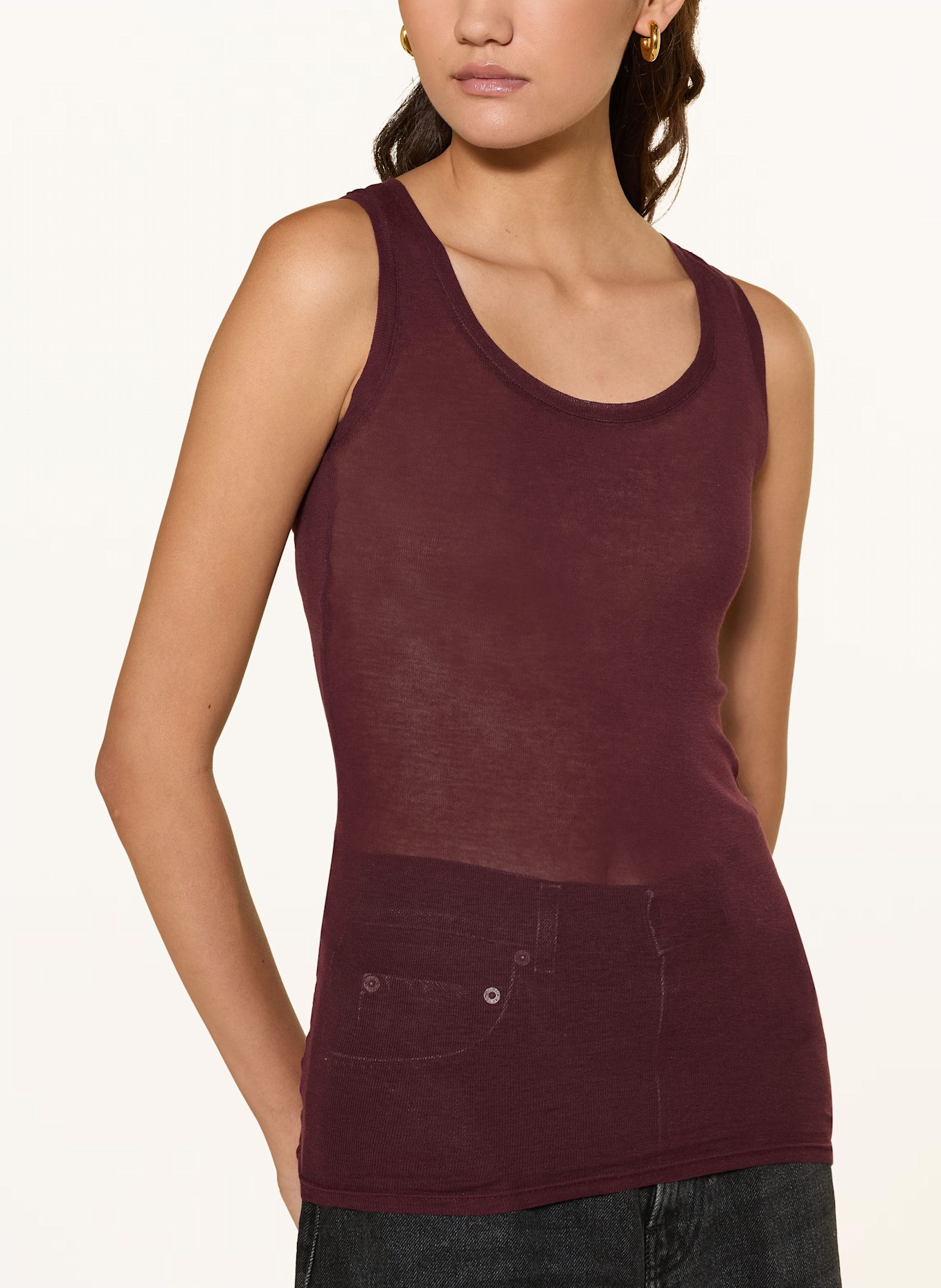 American Vintage Tank top: CIEMNOCZERWONY