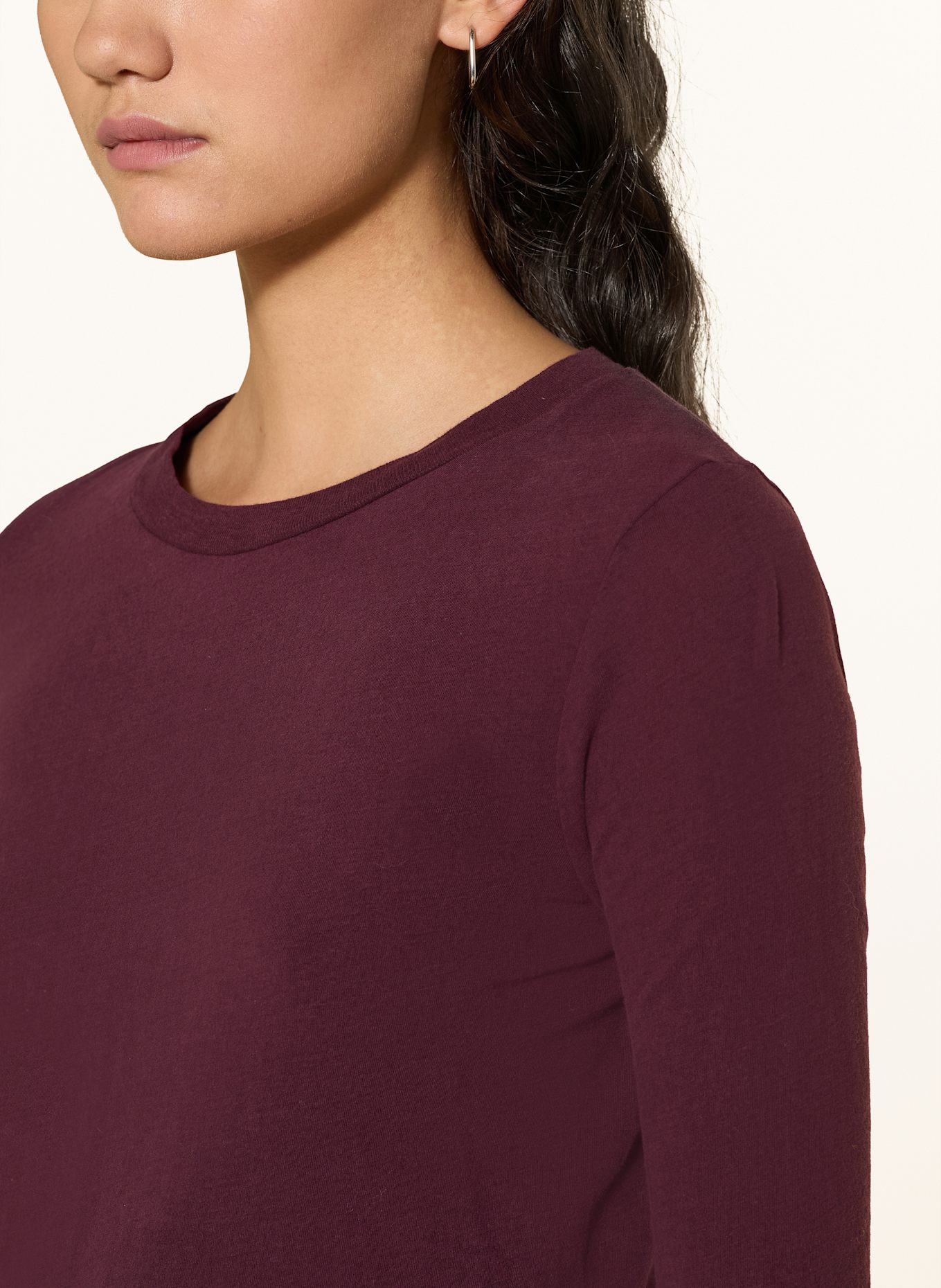 American Vintage Koszulka z długim rękawem GAMIPY: CIEMNOCZERWONY