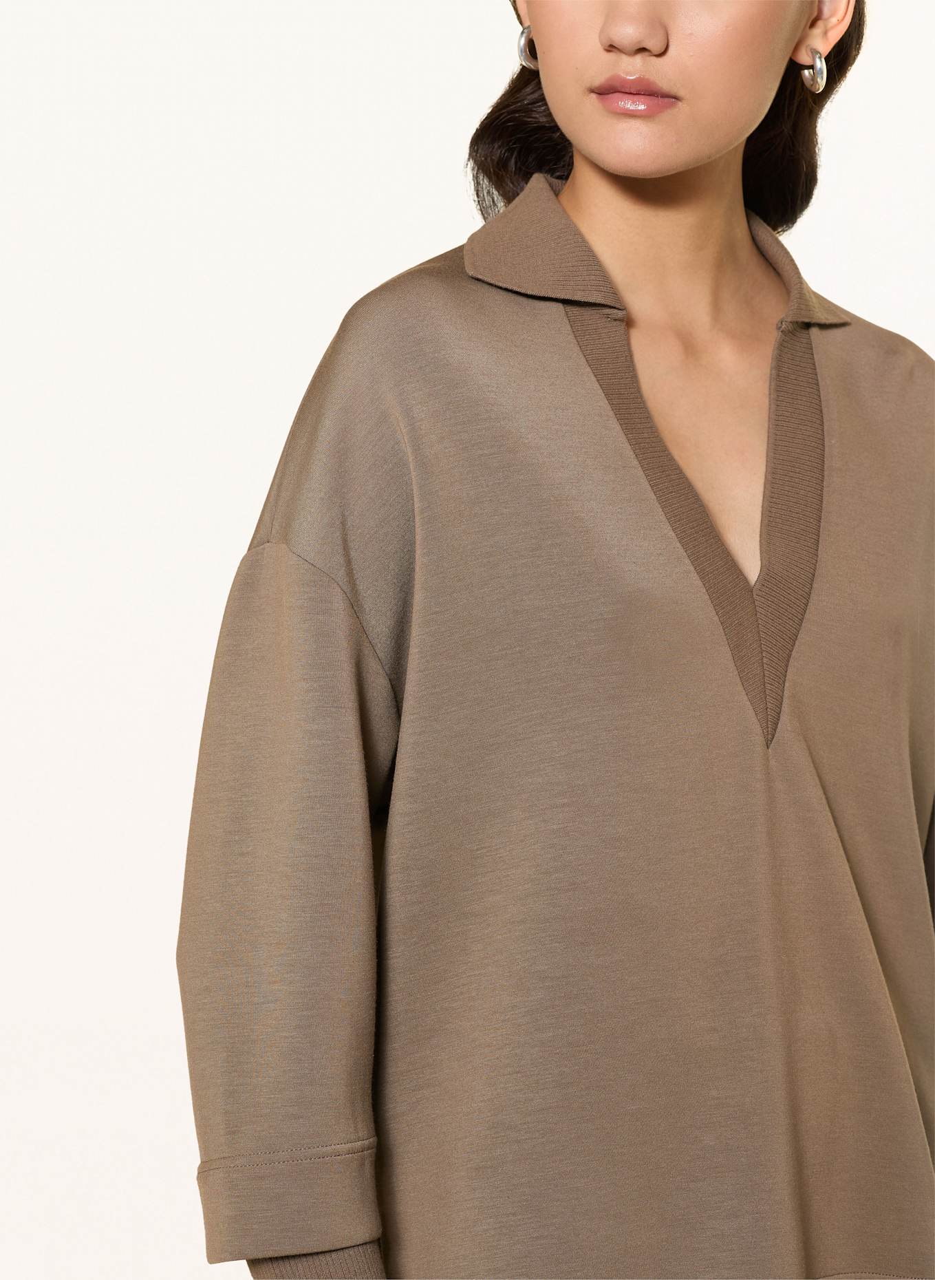 REISS Sweatshirt BERNIE im Materialmix: KHAKI