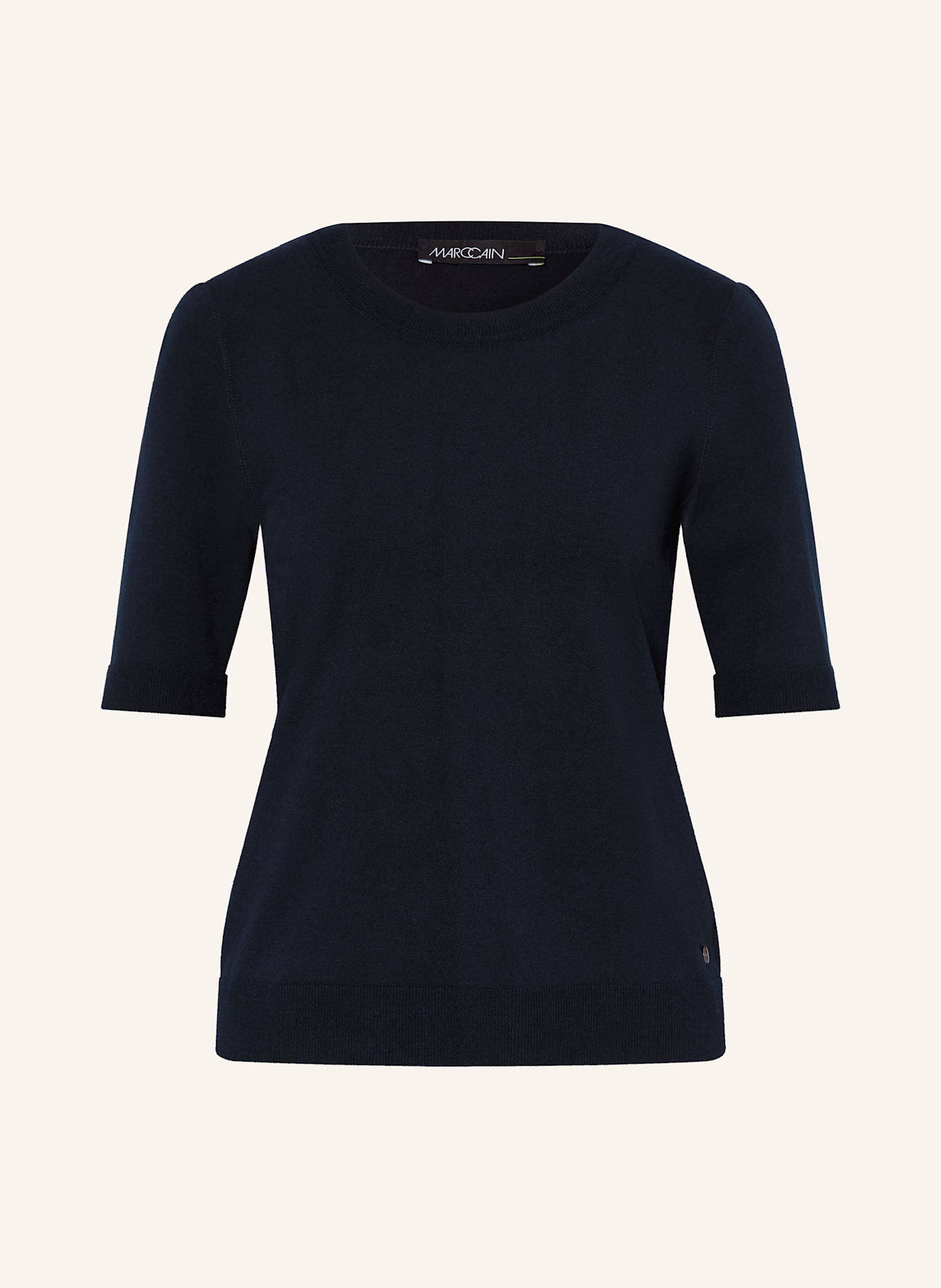 MARC CAIN Strickshirt: DUNKELBLAU