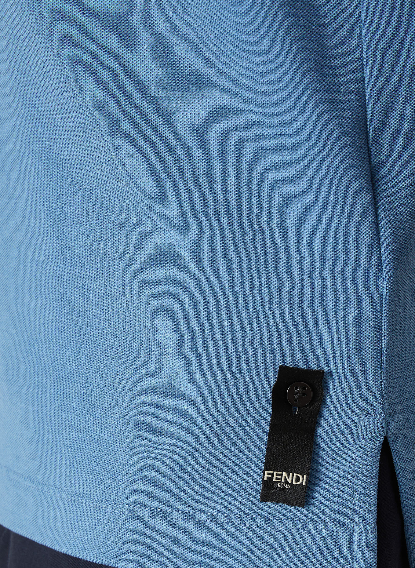 FENDI Koszulka polo z piki regular fit: SZARONIEBIESKI