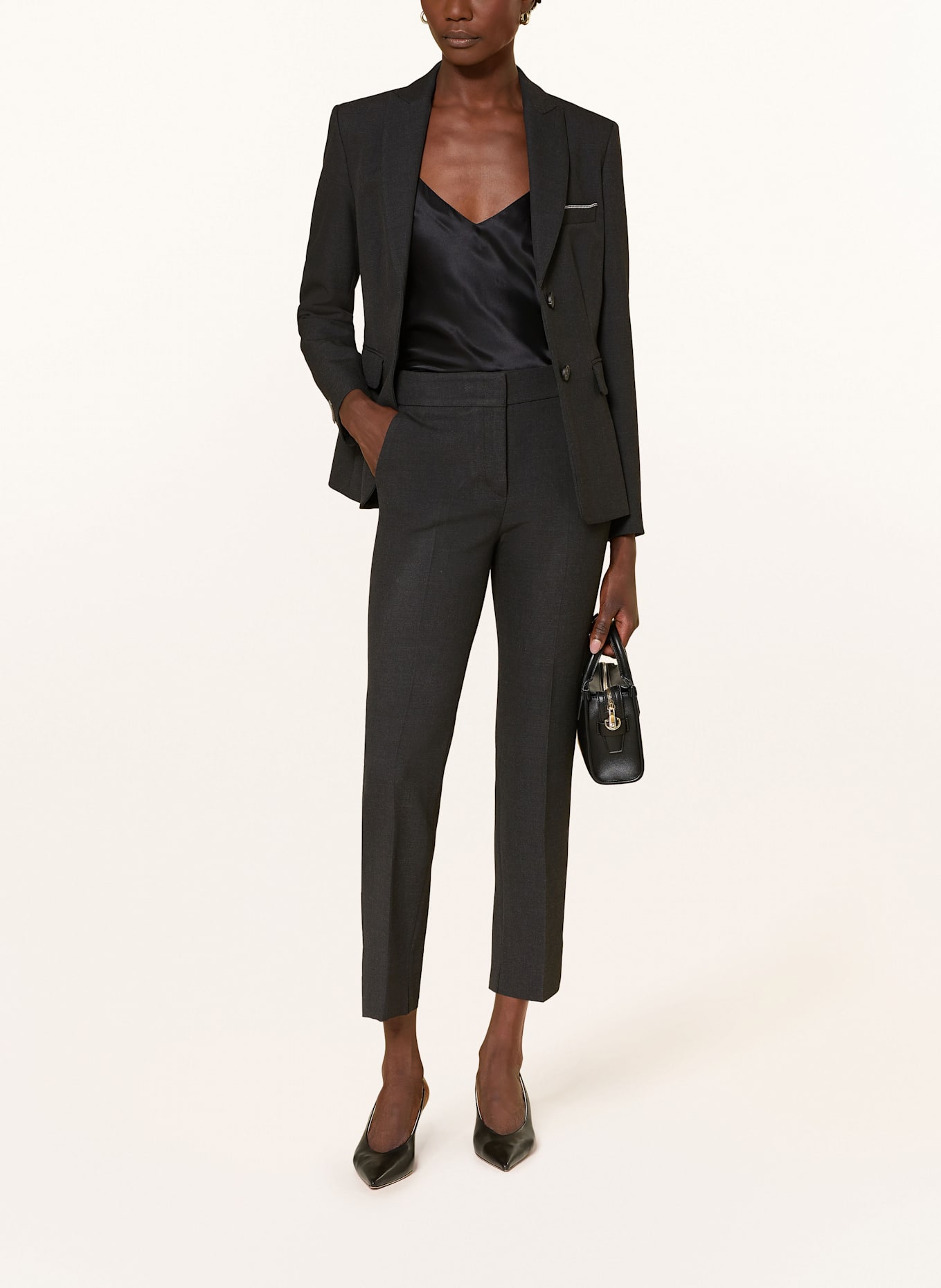 PESERICO Marlenehose: DUNKELGRAU