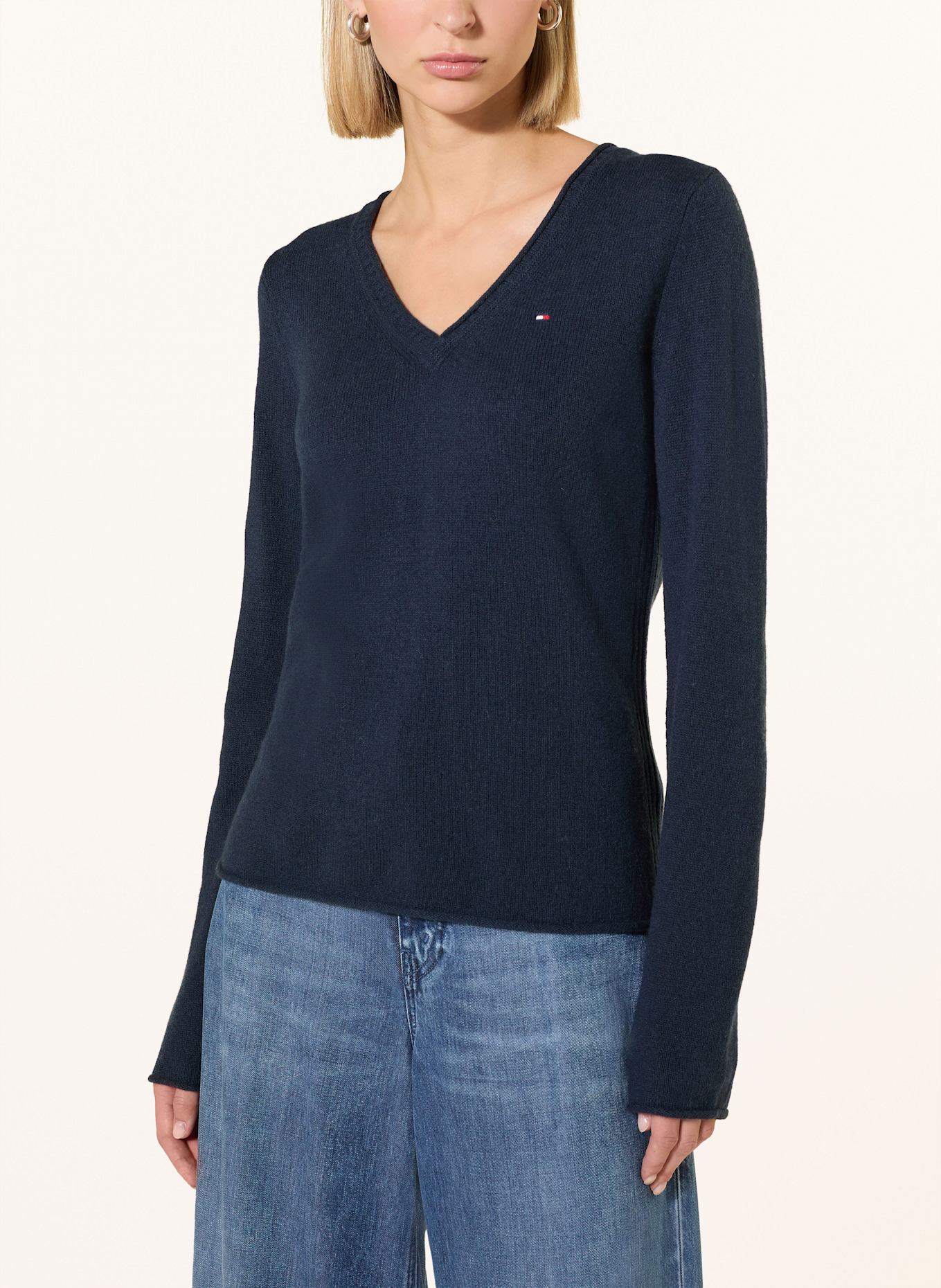 TOMMY HILFIGER Pullover: DUNKELBLAU