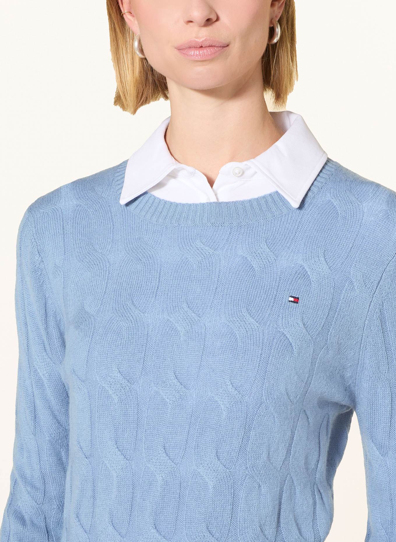 TOMMY HILFIGER Pullover: HELLBLAU