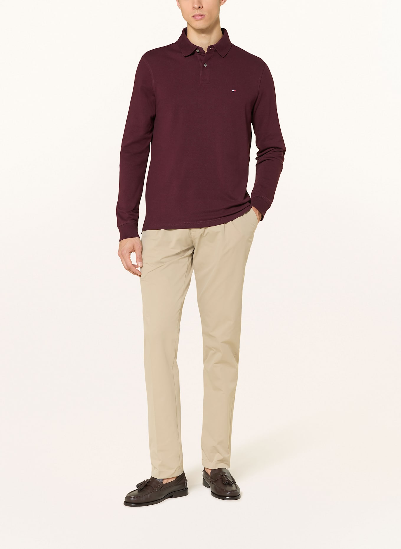 TOMMY HILFIGER Piqué-Poloshirt Regular Fit: DUNKELROT