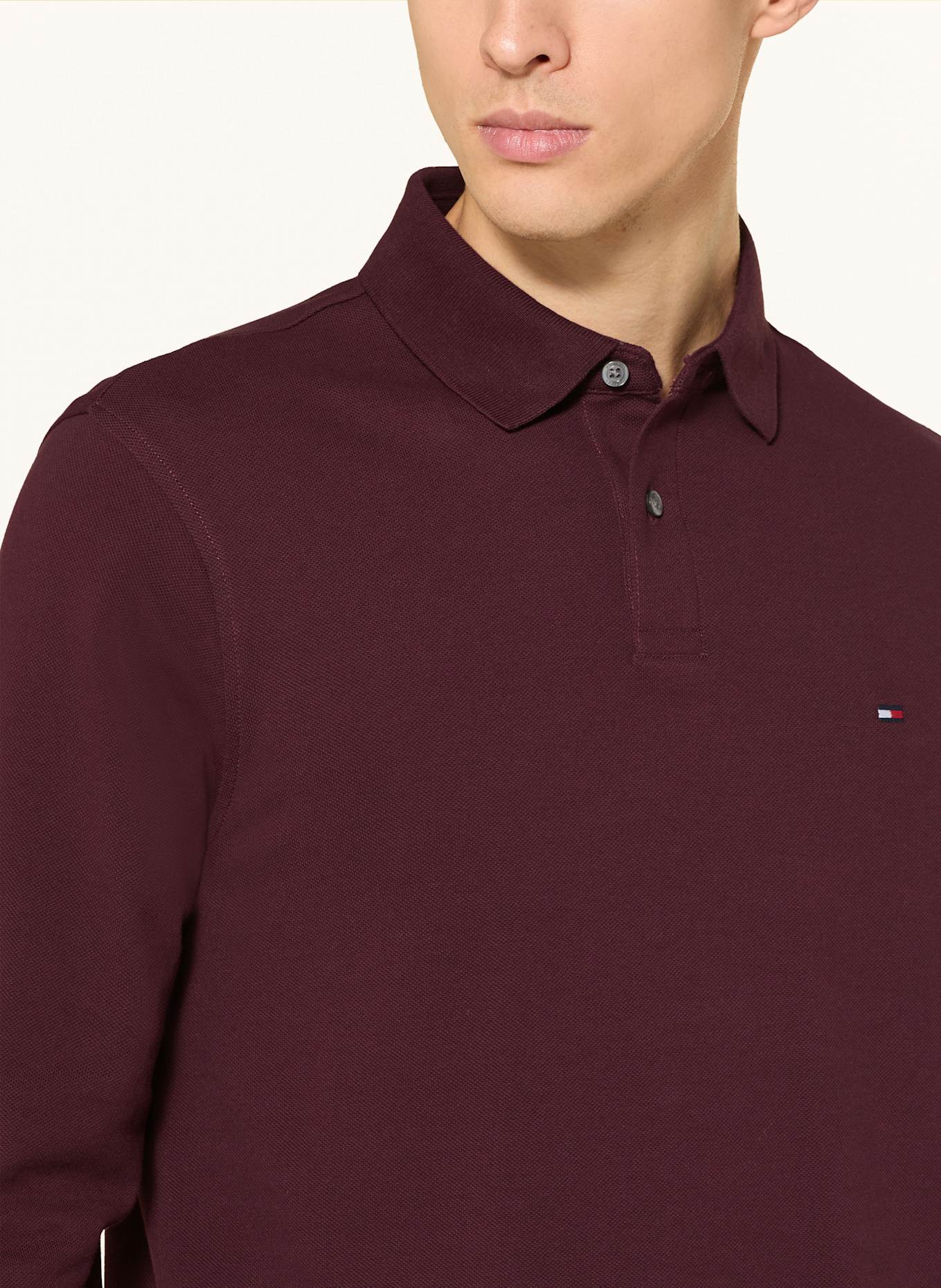 TOMMY HILFIGER Piqué-Poloshirt Regular Fit: DUNKELROT