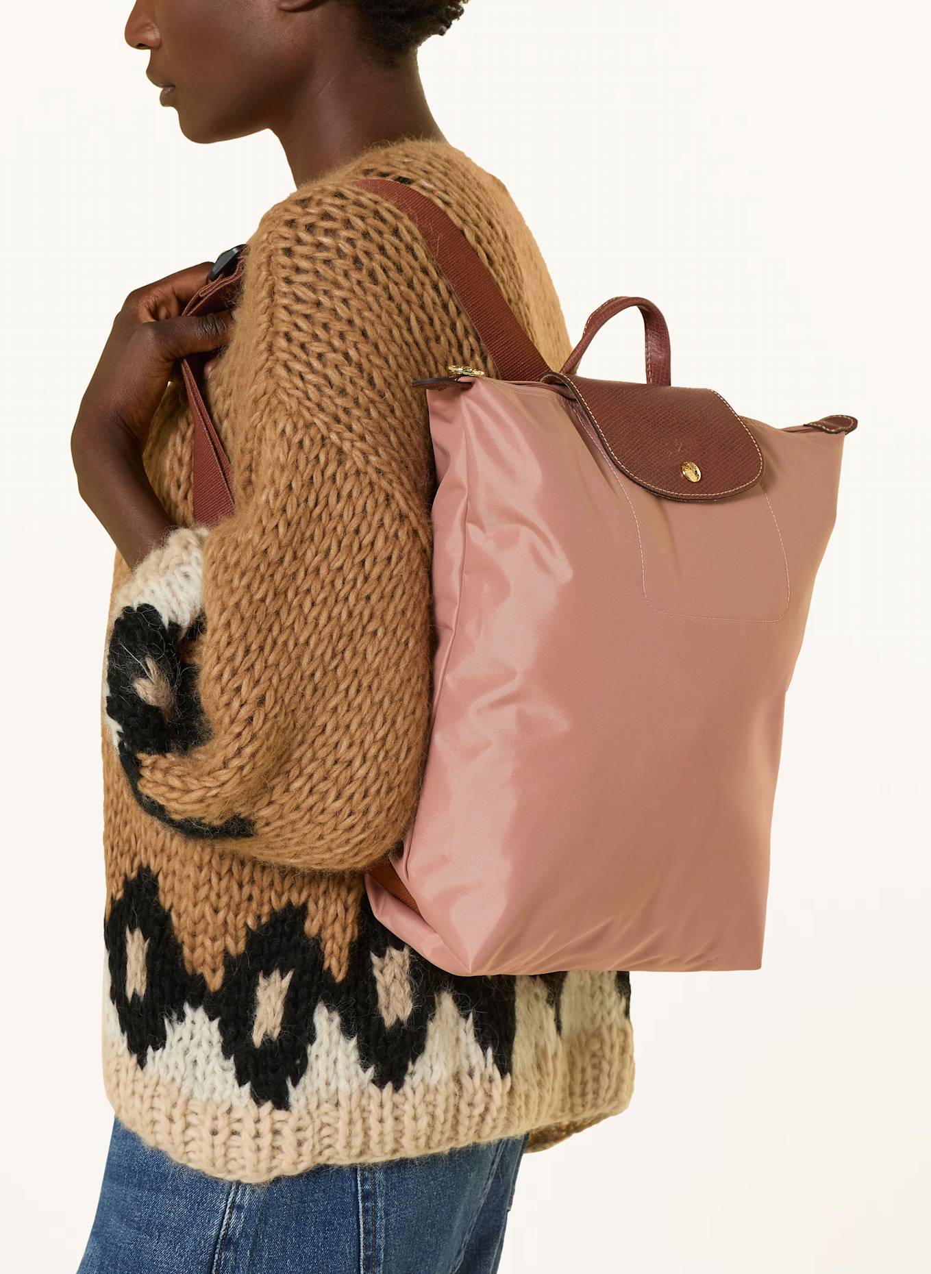 LONGCHAMP Rucksack LE PLIAGE MEDIUM: LACHS