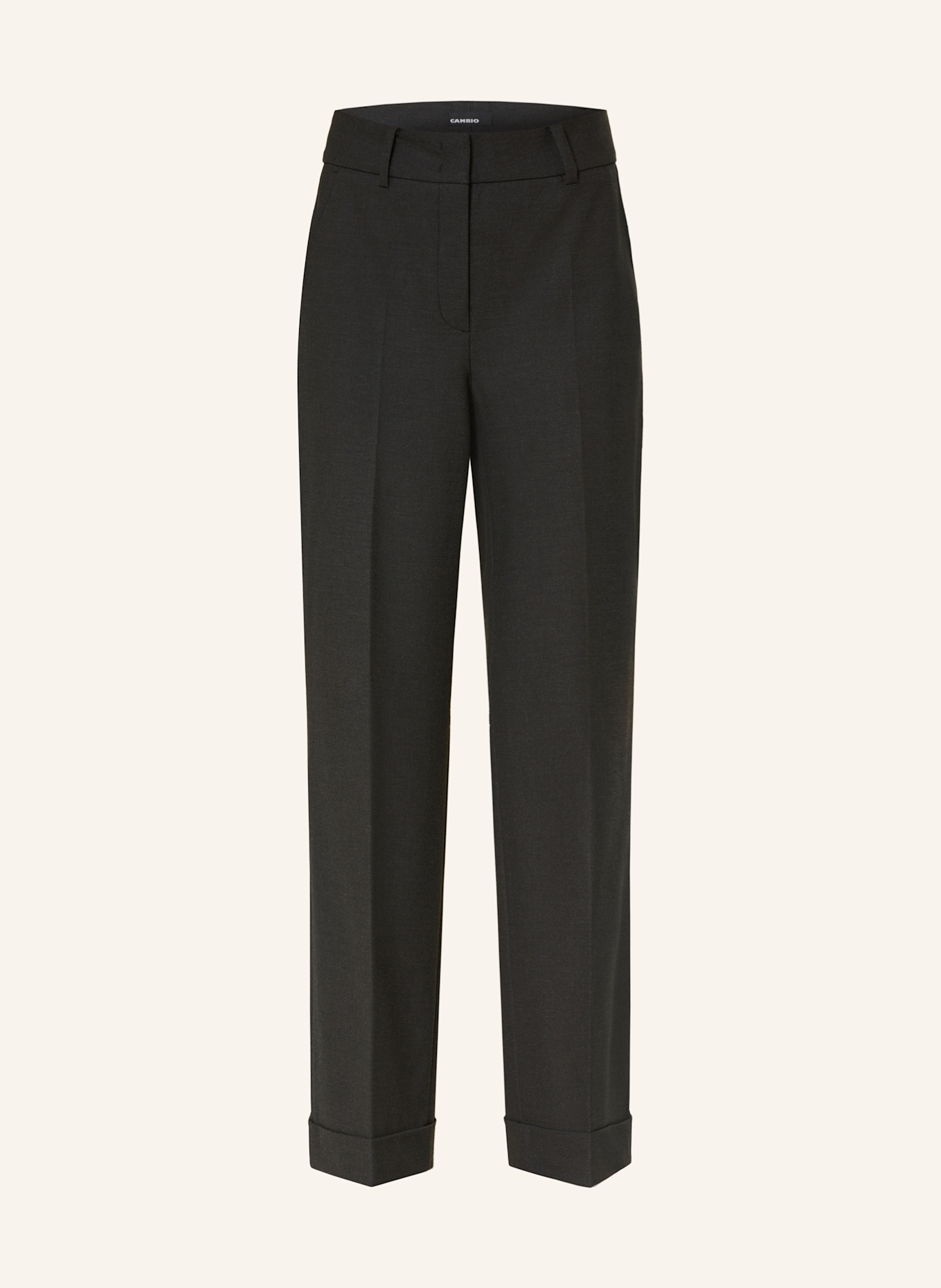 CAMBIO Wide leg trousers GRACE: DARK GRAY