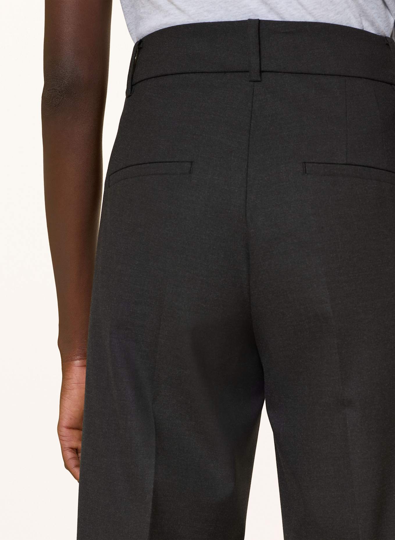 CAMBIO Wide leg trousers GRACE: DARK GRAY