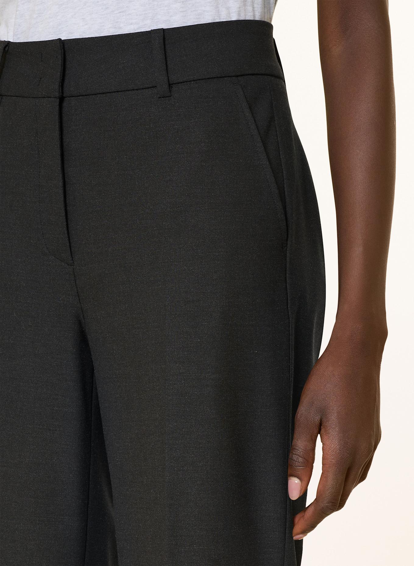 CAMBIO Wide leg trousers GRACE: DARK GRAY
