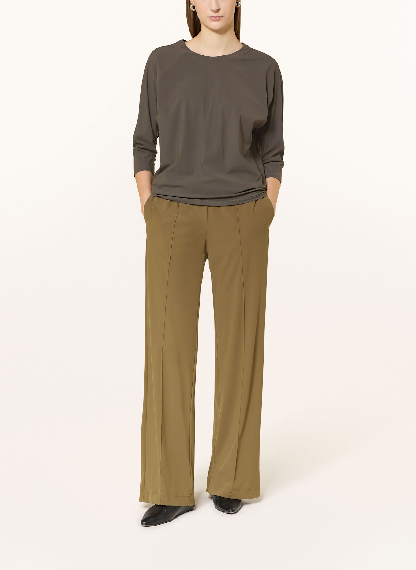 RAFFAELLO ROSSI Shirt GRAZIA mit 3/4-Arm: KHAKI