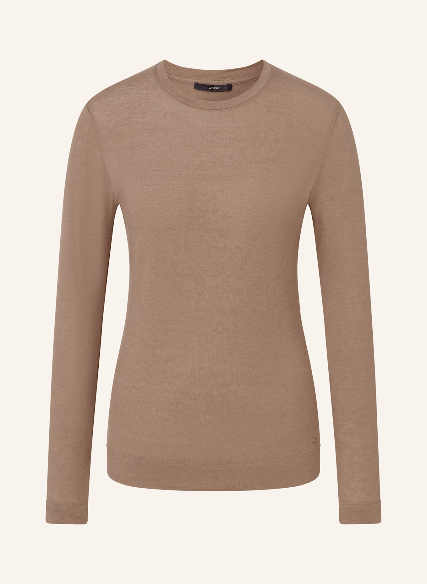 windsor. Longsleeve: DUNKELBRAUN