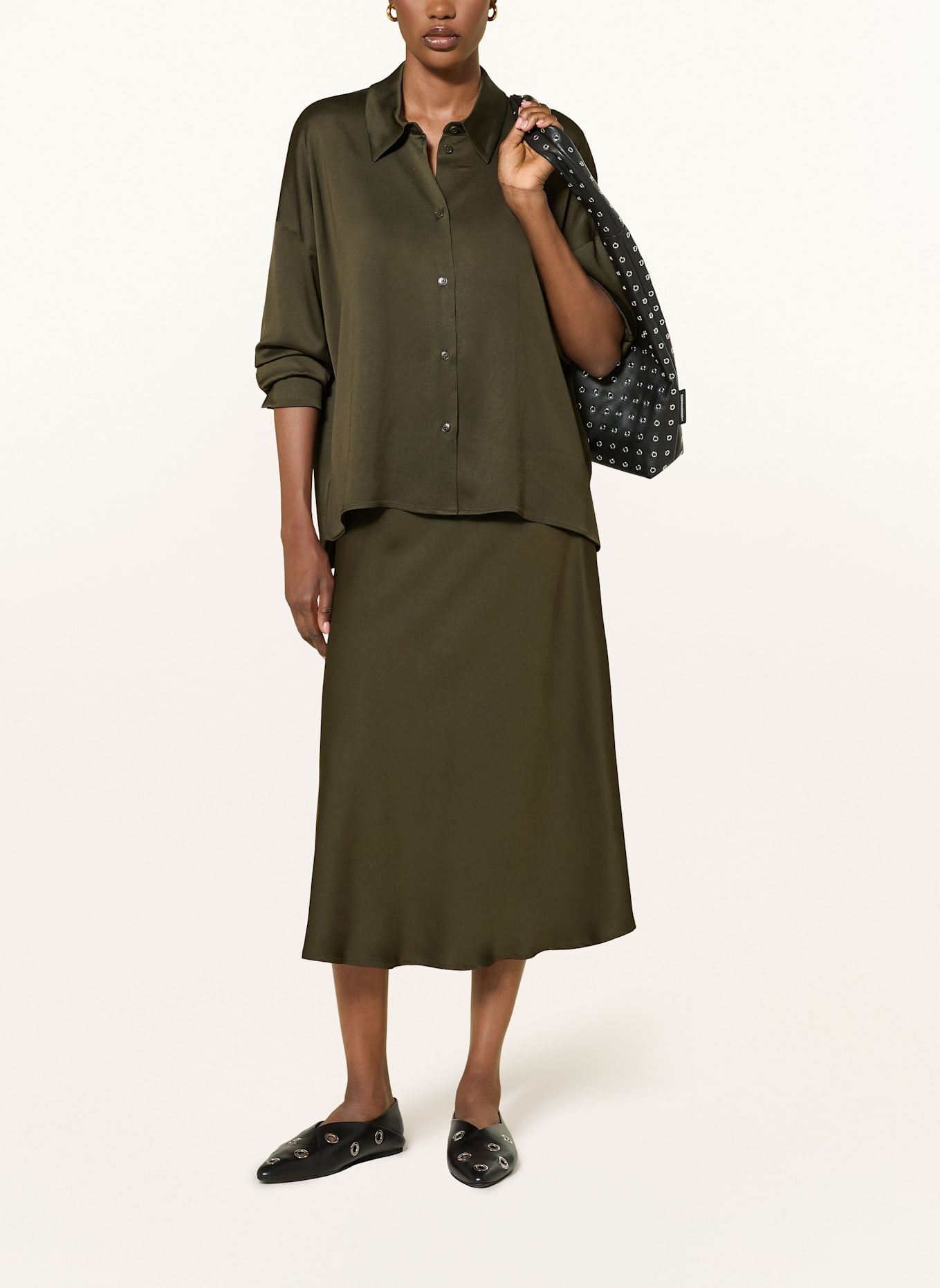 DRYKORN Satinrock URA: DUNKELGRÜN