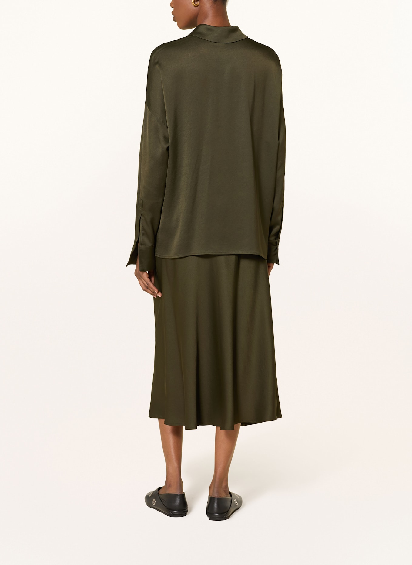 DRYKORN Satinrock URA: DUNKELGRÜN