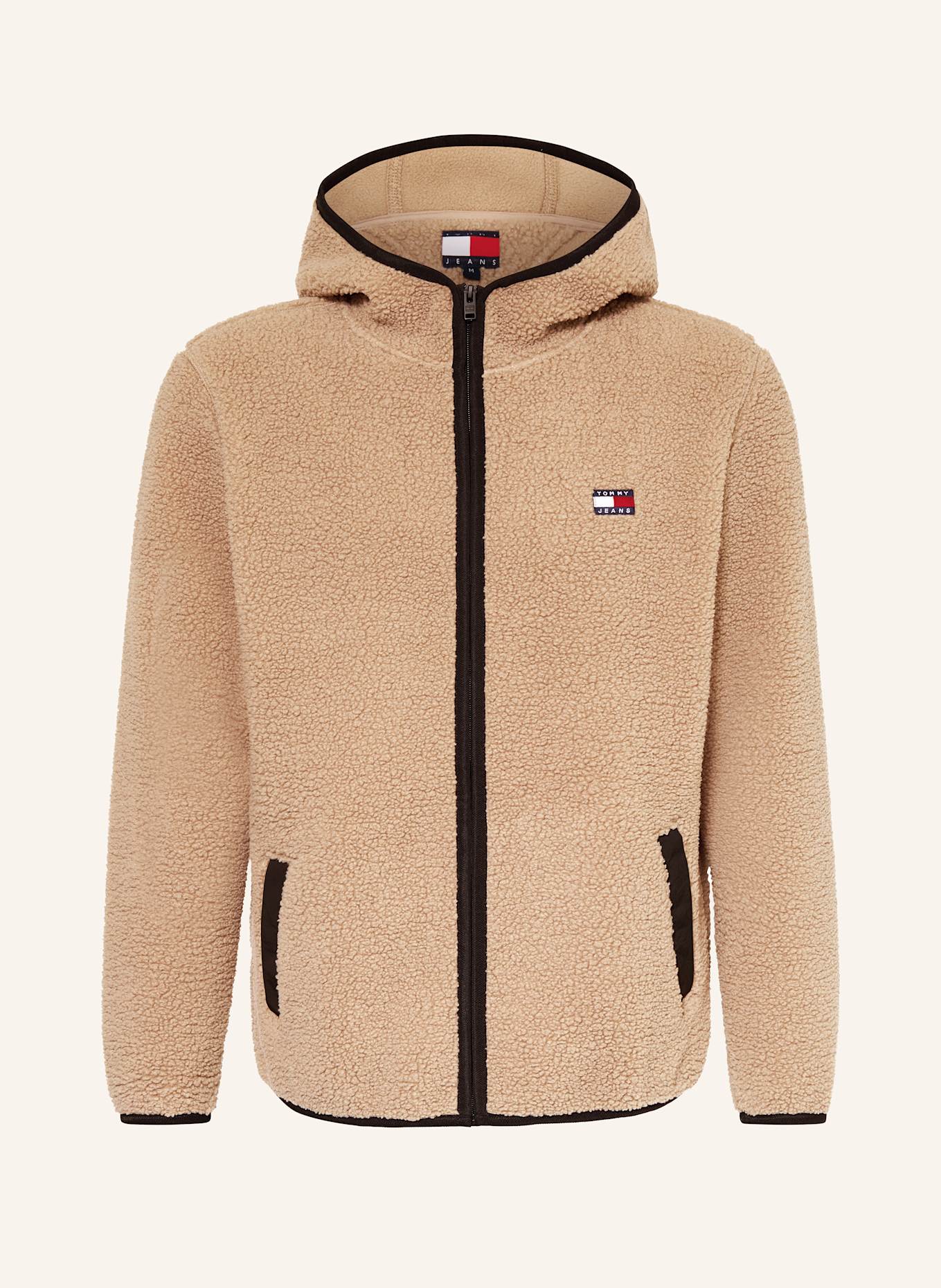 TOMMY JEANS Teddyfell-Jacke: HELLBRAUN