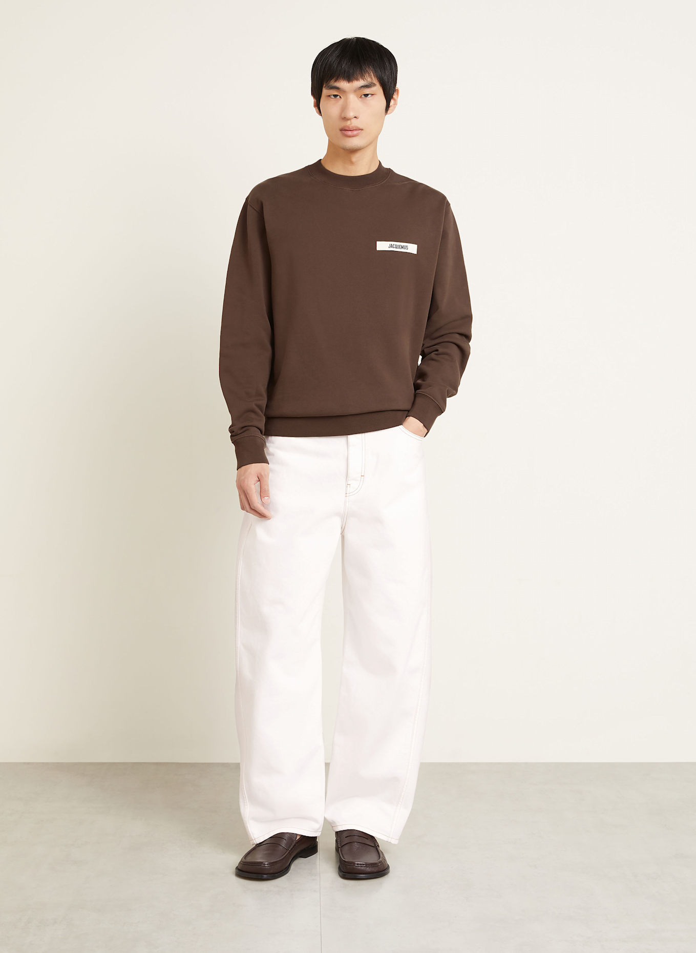 JACQUEMUS Sweatshirt LE SWEATSHIRT GROS GRAIN: BRAUN