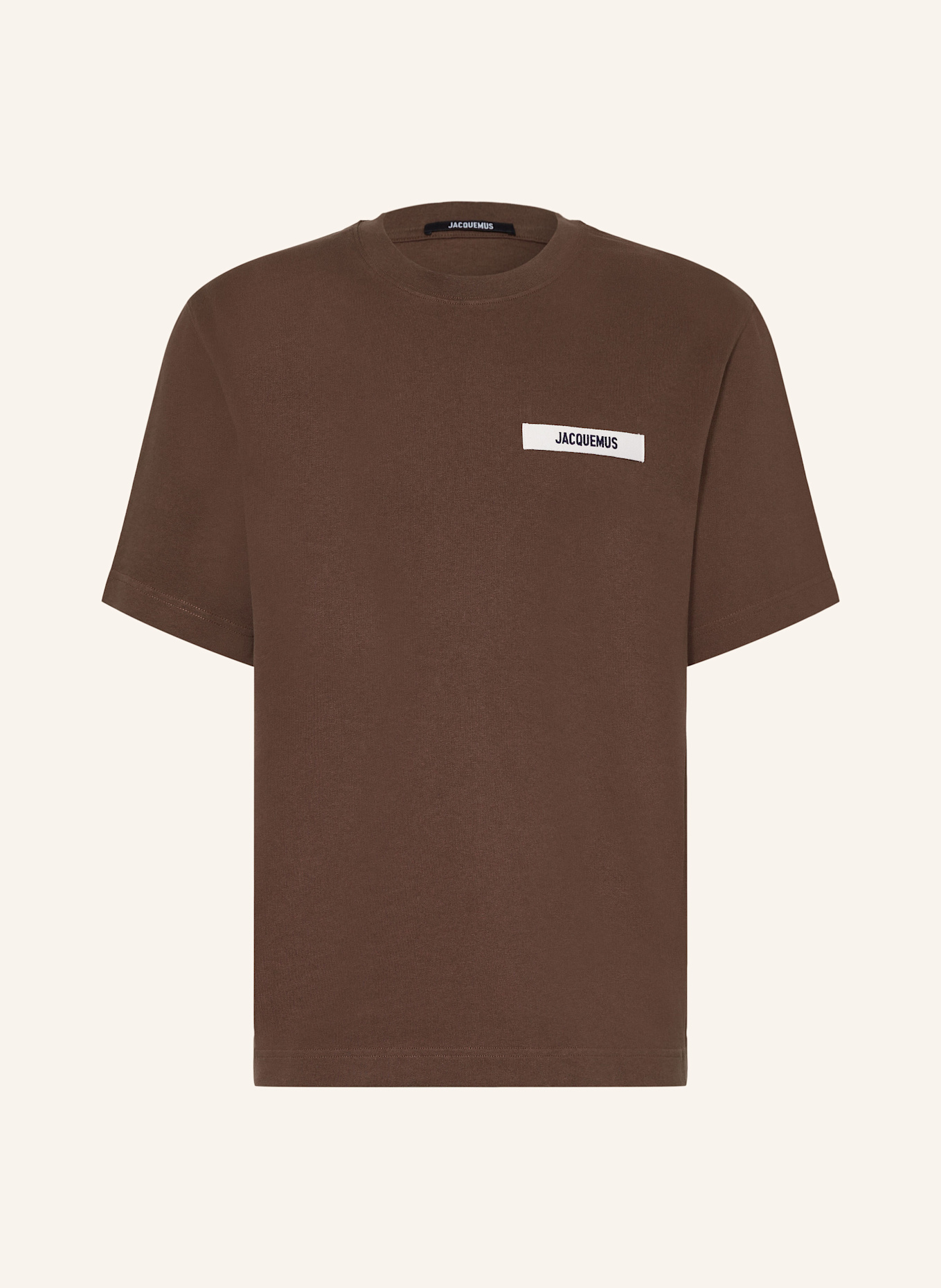JACQUEMUS T-Shirt LE TSHIRT GROS GRAIN: DUNKELBRAUN