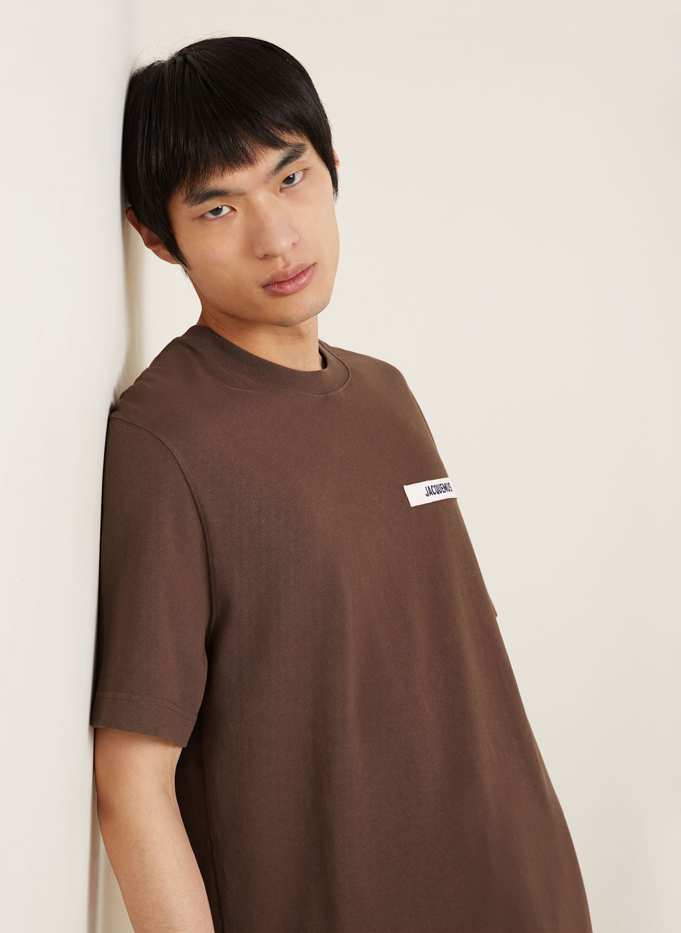 JACQUEMUS T-Shirt LE TSHIRT GROS GRAIN: DUNKELBRAUN
