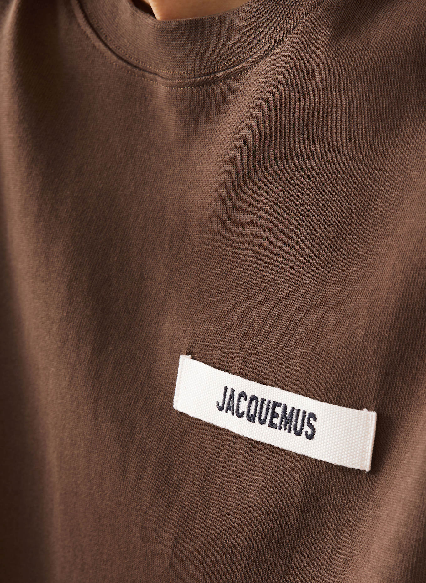 JACQUEMUS T-Shirt LE TSHIRT GROS GRAIN: DUNKELBRAUN