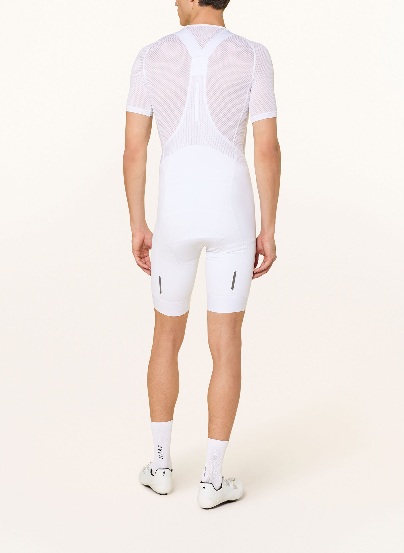 MAAP TEAM BIB EVO CARGO cycling shorts with straps and padded insert: WHITE