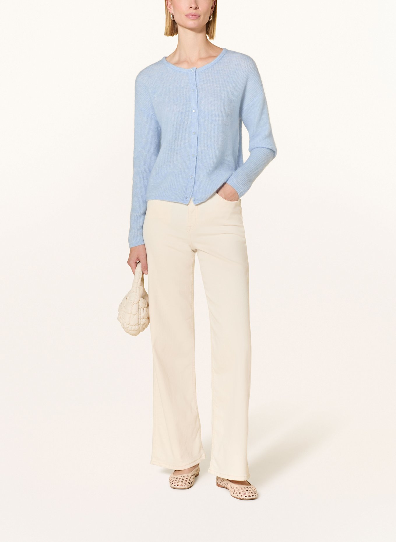 MOS MOSH Strickjacke MMAIMINE: HELLBLAU