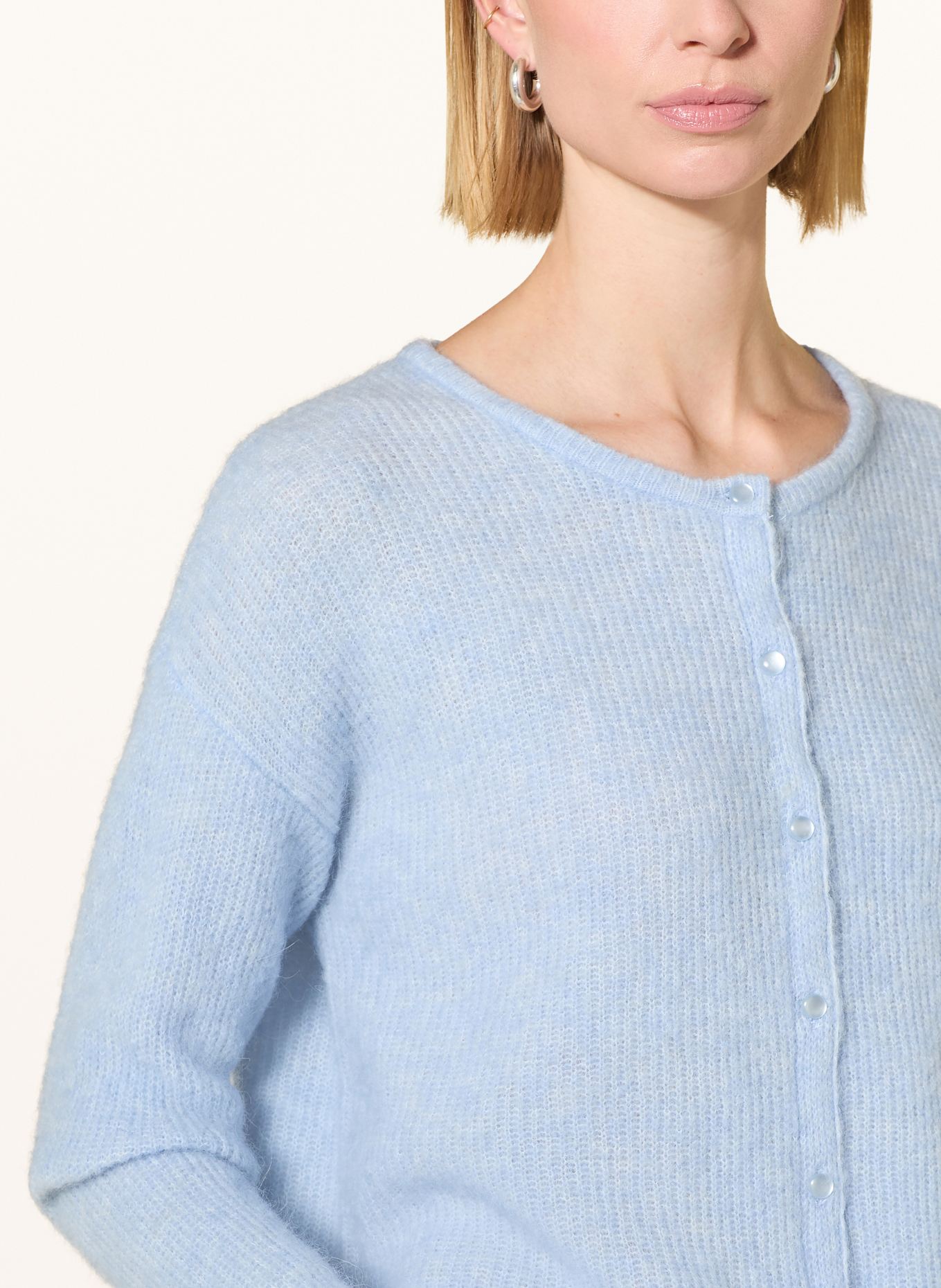 MOS MOSH Strickjacke MMAIMINE: HELLBLAU